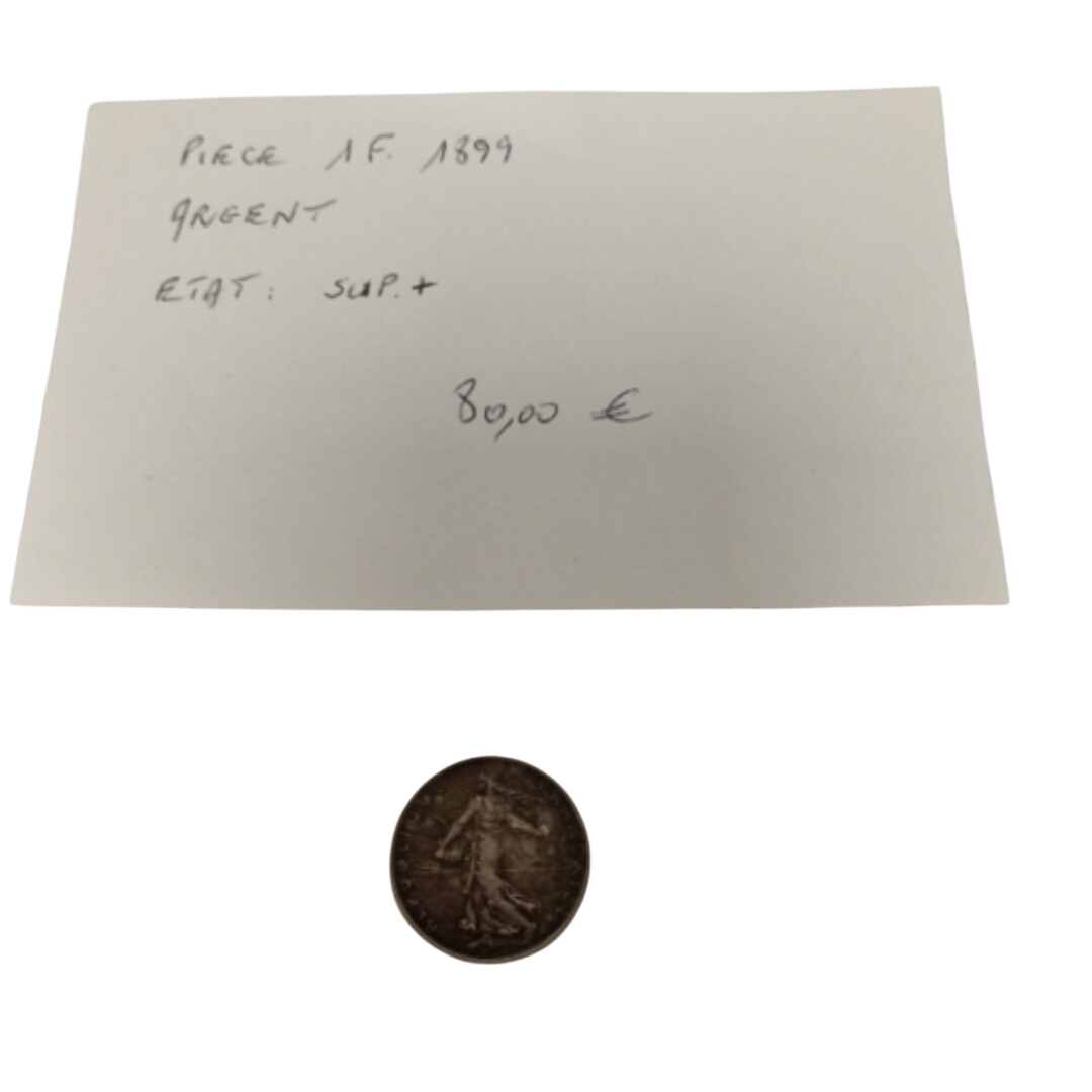 Pièce 1 franc 1899 argent Bon état -  reconditionné disponible sur Label Emmaüs