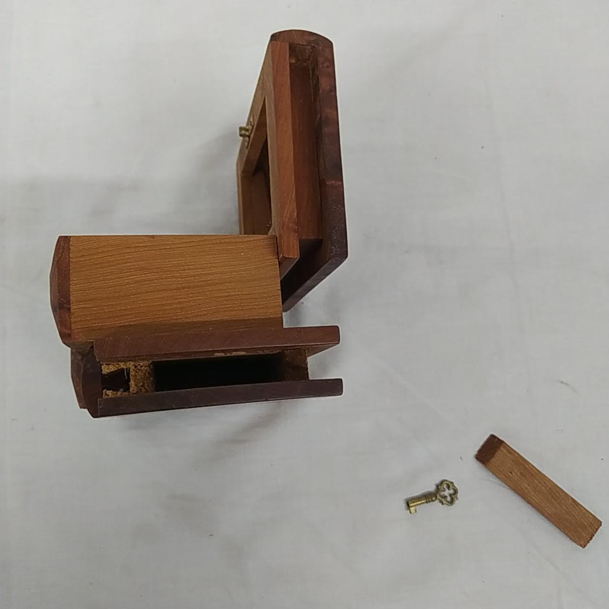 Boîte à Puzzle Secrète Alnicov En Bois – 2 Compartiments Cachés, Dimensions 15,5x8,5x5,5 Cm – Pour Bijoux, Argent, Cartes