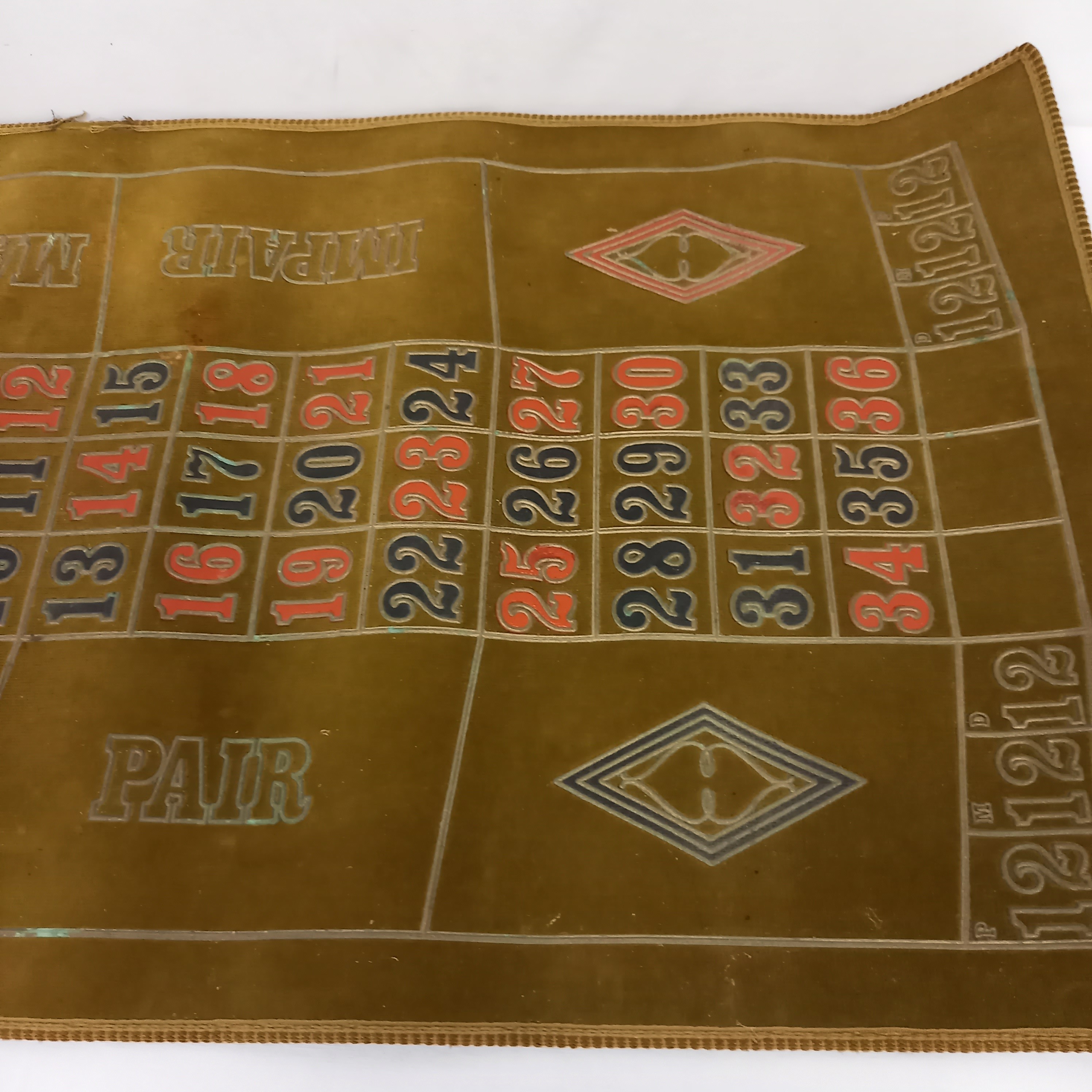 Tapis de Roulette vintage des années 1950 - Label Emmaüs