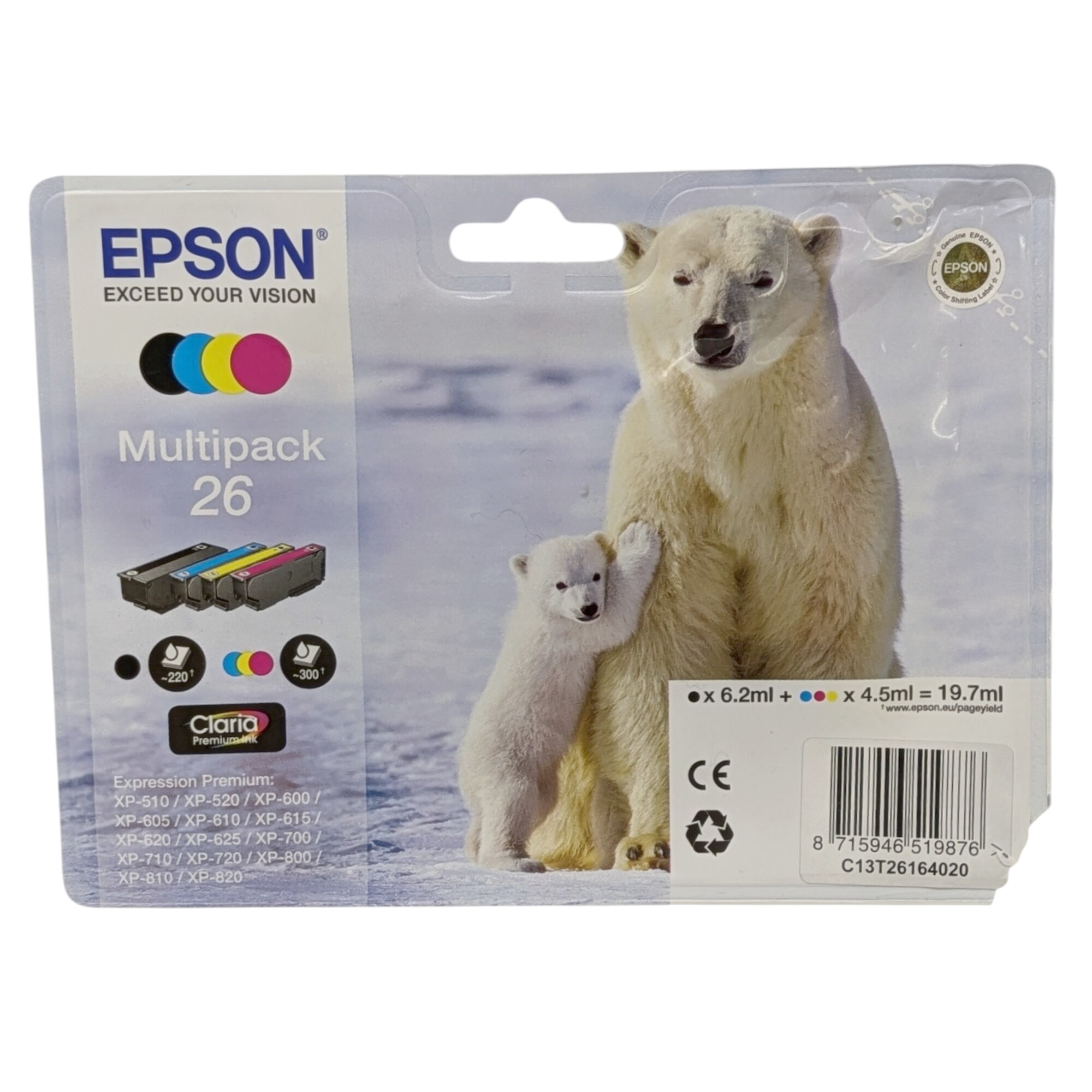 Neuf sous blister Lot de Cartouches encre imprimante Epson multipack 26 Exp. 03/23 - Photo 2
