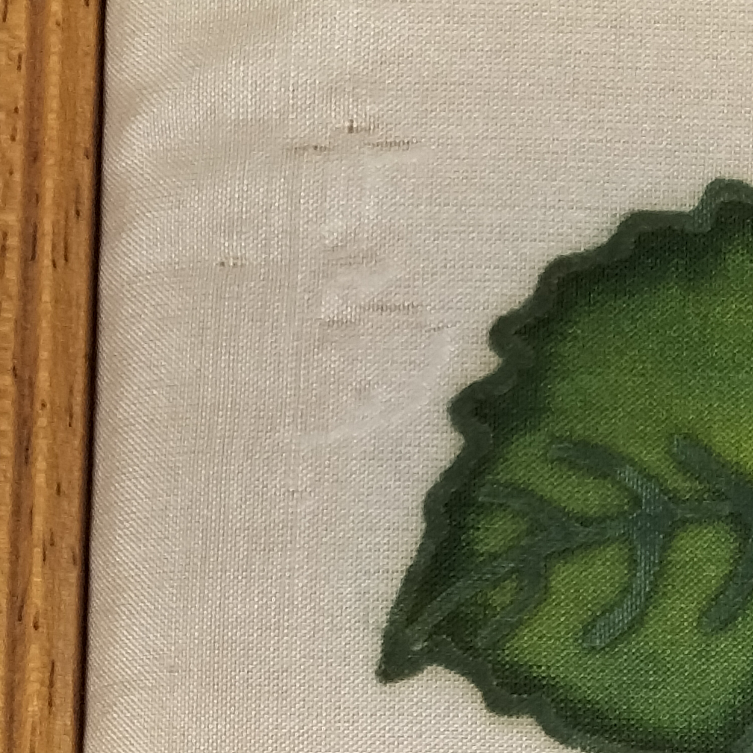 cadre peinture sur soie signée J.Uldaric - État correct - Photo 7