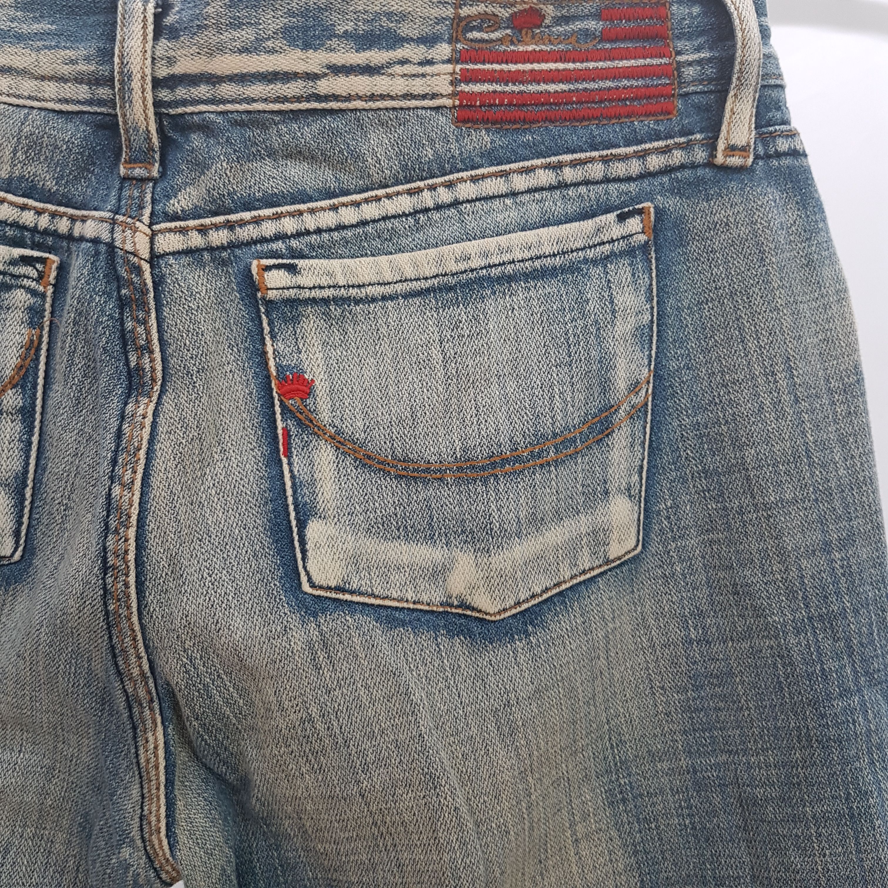 Jean taille basse bleu très délavé - CORLEONE - Taille 32 Très bon état - Vue 5 - 