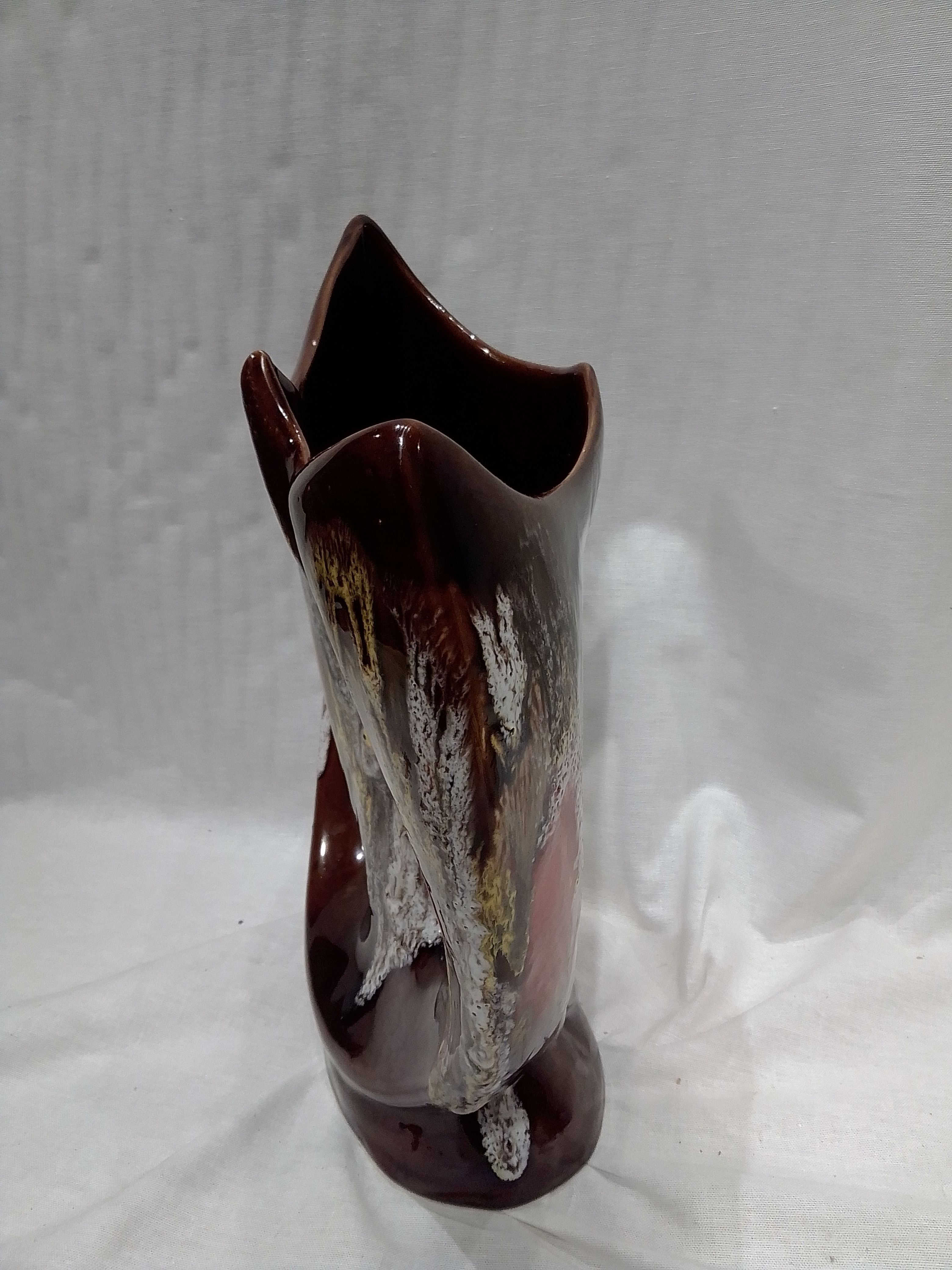 Vase/Sculpture Vintage Vallauris en céramique émaillé, double poignée, année 60 Très bon état - Vue 2 - 