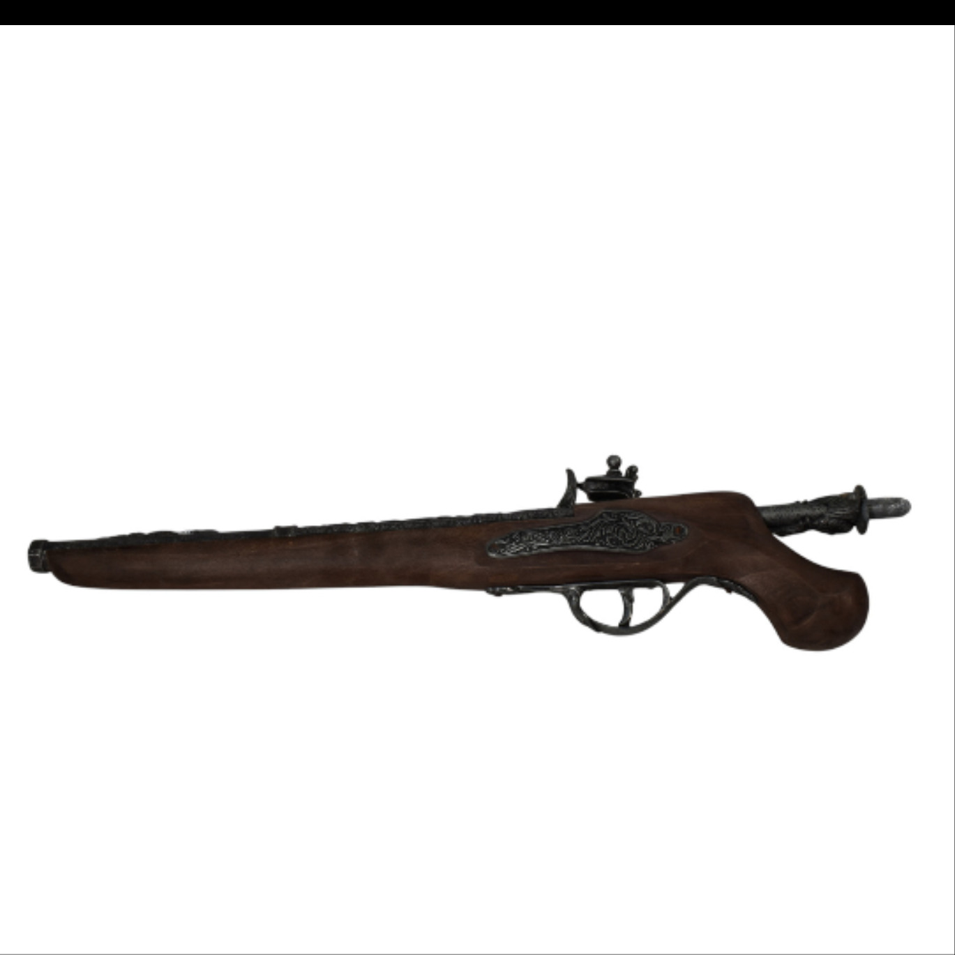 Voir photo 2 de Facsimilé de pistolet à percussion - Accessoire de déguisement de pirates Facsimilé de pistolet à percussion - Accessoire de déguisement de pirates - Vue 2 -