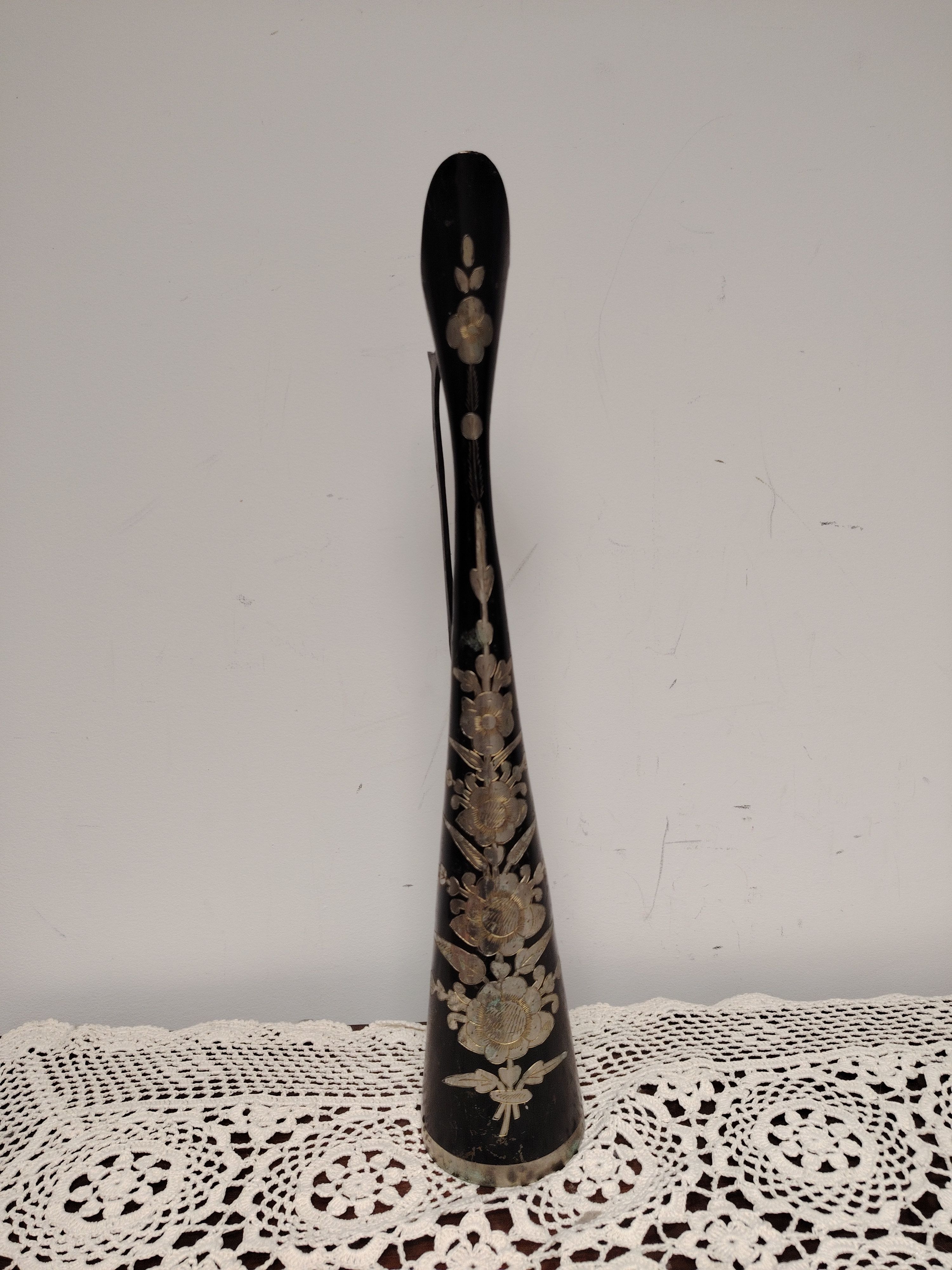 Vase soliflore en laiton vintage - Photo 6