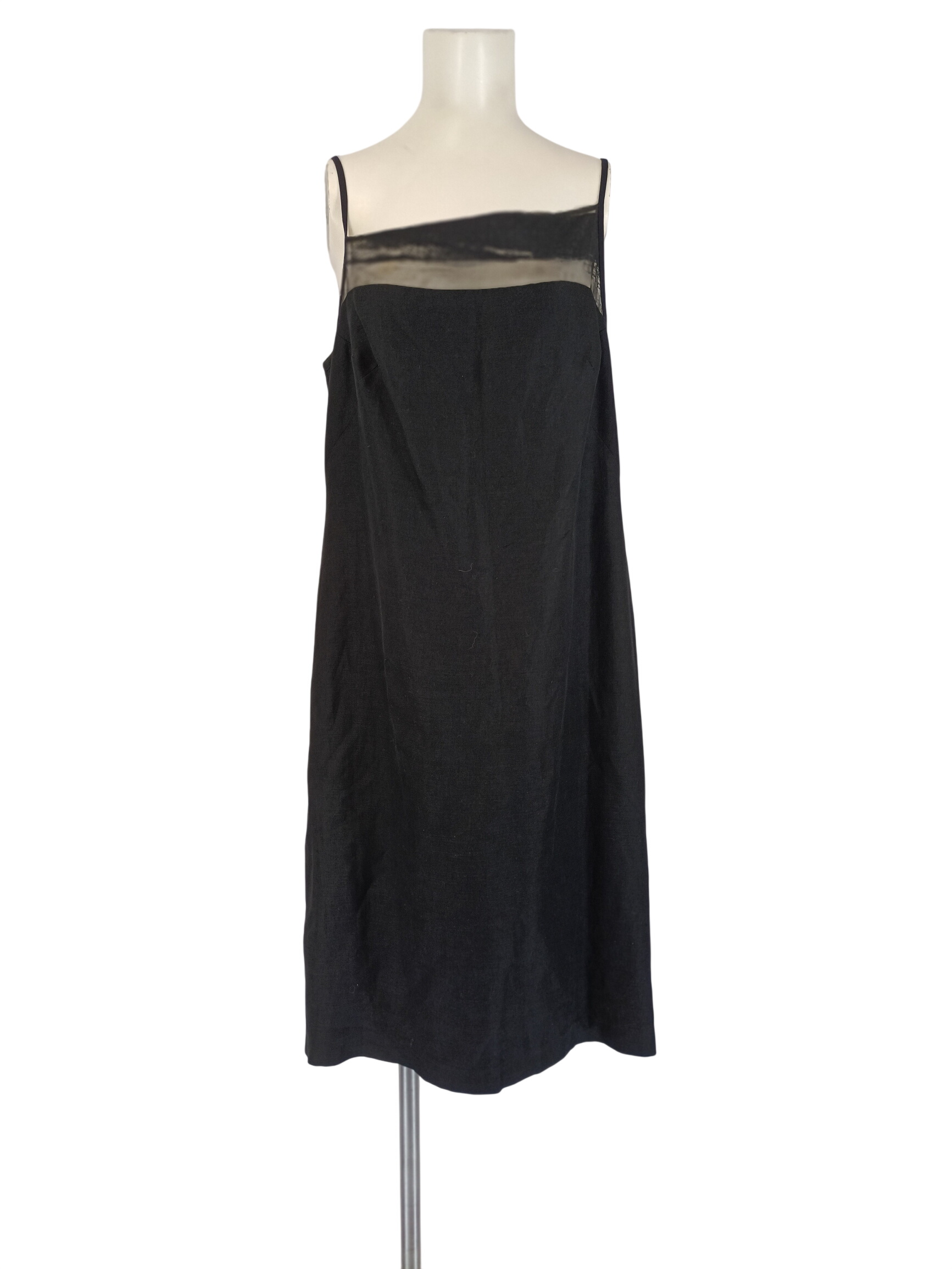 Robe longue bretelles Zapa noir lin viscose doublée taille 44 zip dos Comme neuf -  reconditionné disponible sur Label Emmaüs