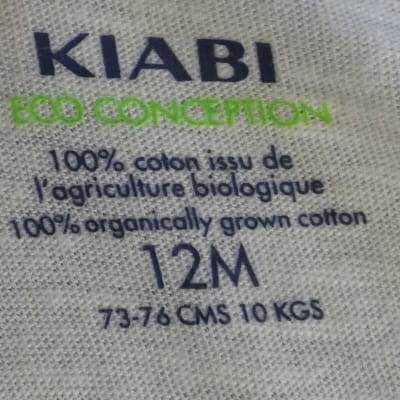 Robe beige imprimée fruits - fille- Kiabi - taille 12 M  - Photo 2