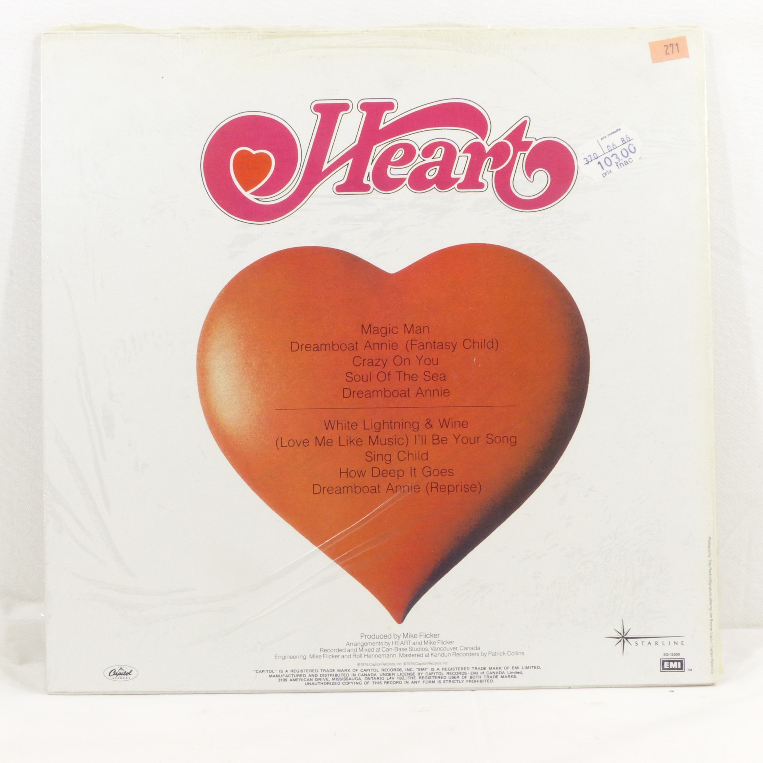 Voir photo 2 de Vinyle 33T Heart / Dreamboat Annie - Capitol records 1976 Vinyle 33T Heart / Dreamboat Annie - Capitol records 1976 État correct - Vue 2 -