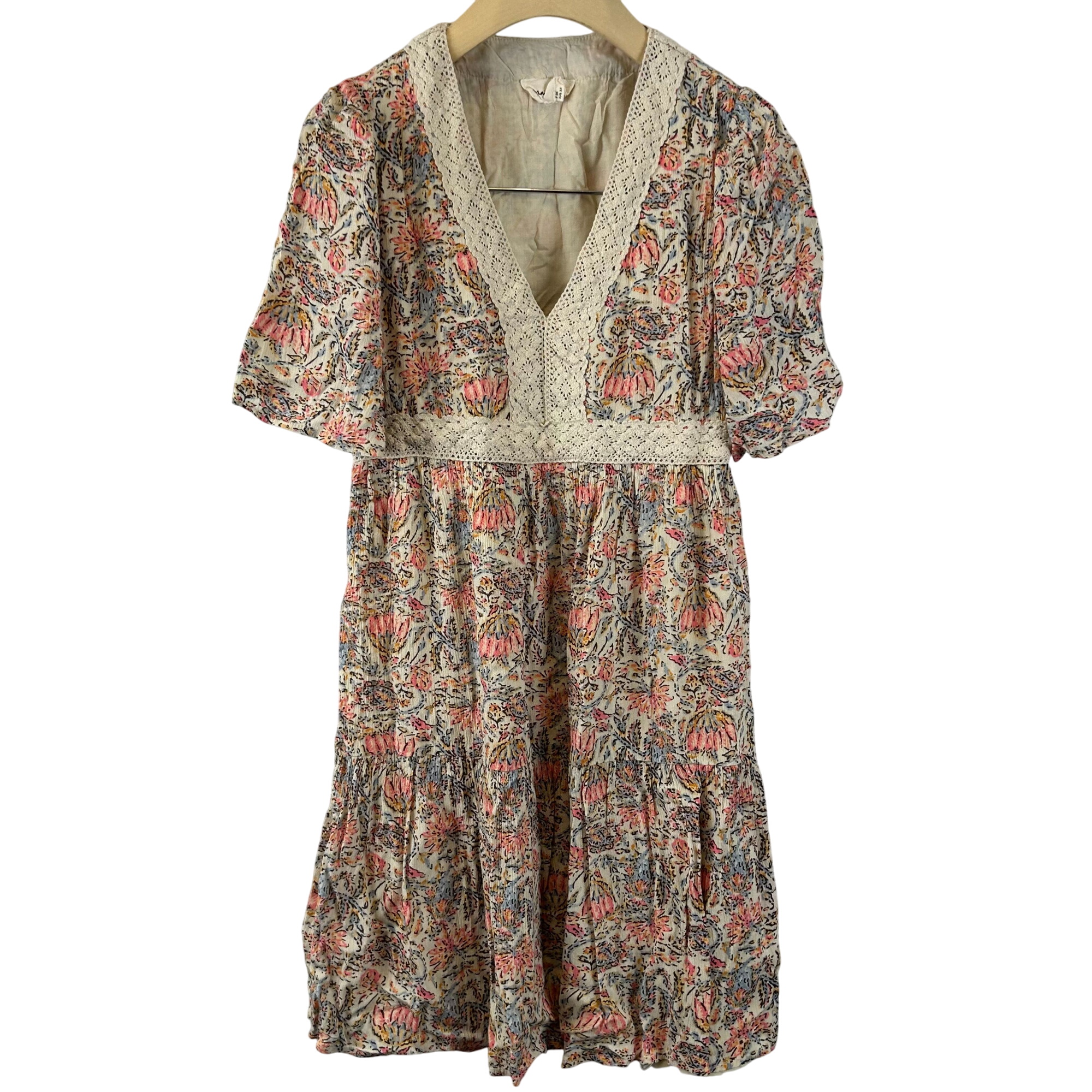  Robe beurre  motif floral  - Taille 36 - Longueur 84cm - Maison 123 - Modalova