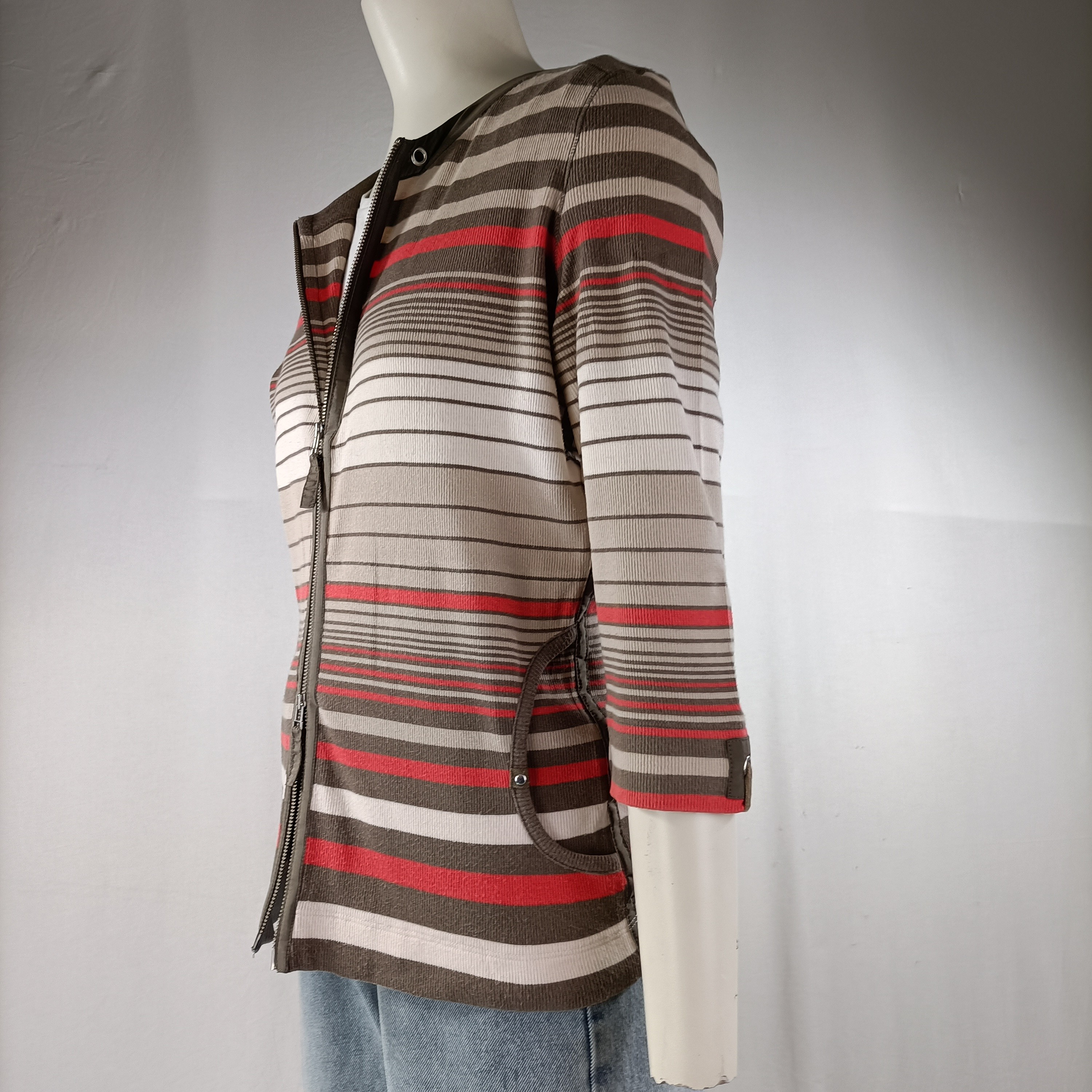 Gilet rayé col rond - Basler - Taille 40 - Photo 2