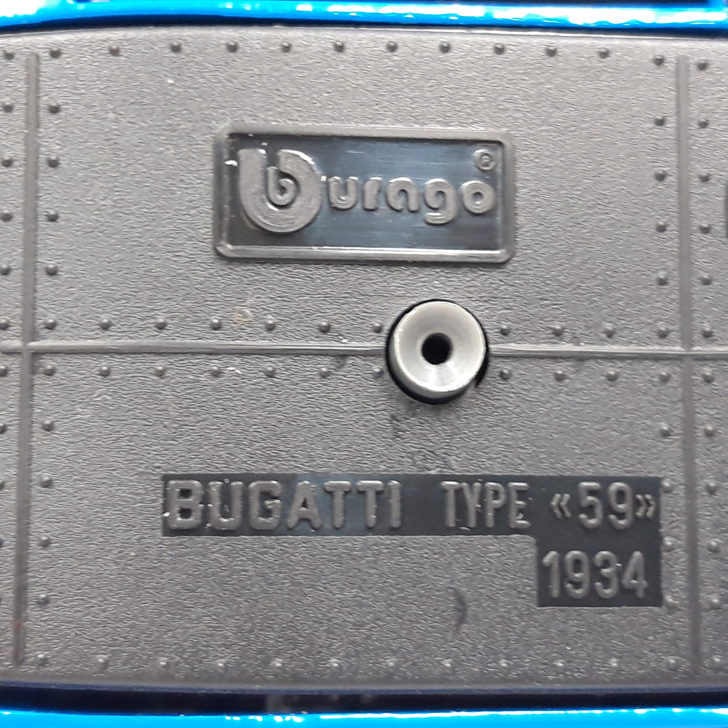 Voiture Miniature – BUGATTI Type ‘’59’’, 1934 Burago - Bleu, Vintage  Très bon état - Vue 10 - 