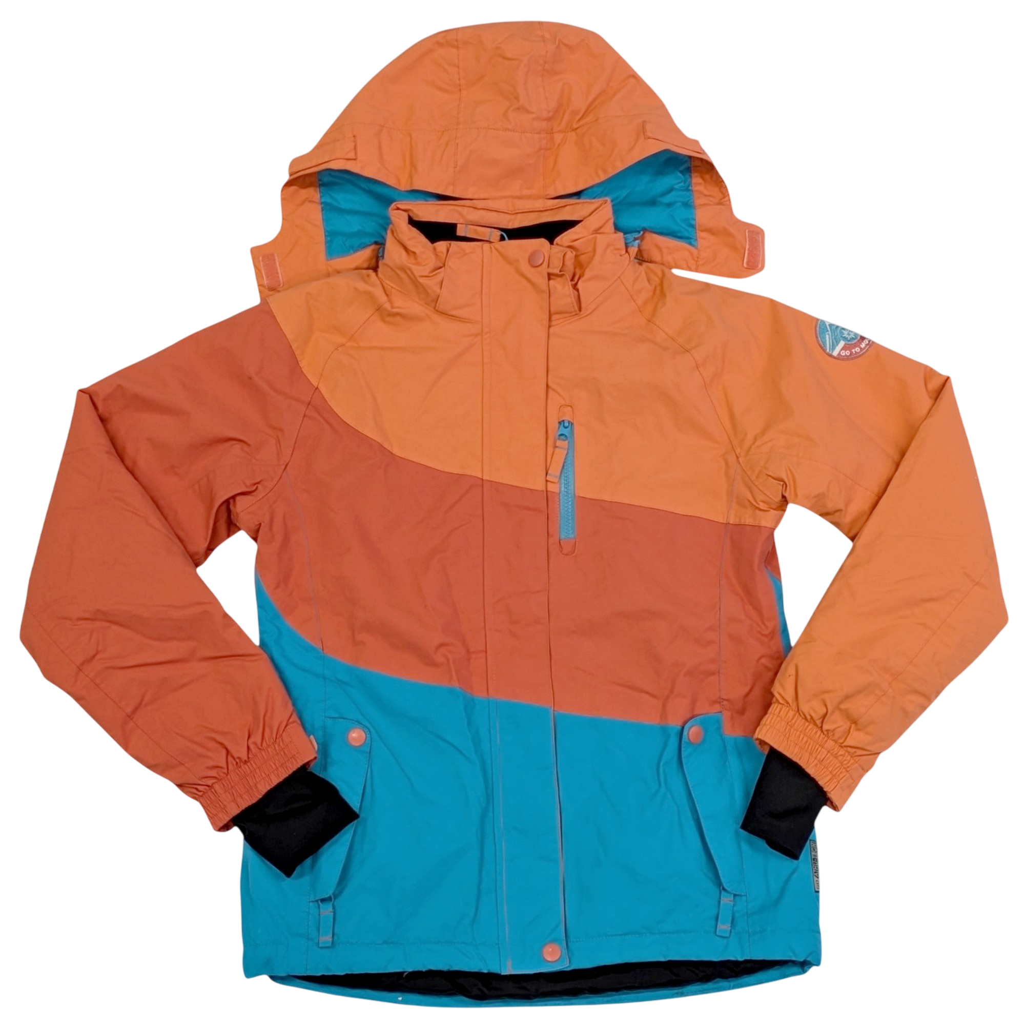 Veste de ski Go Athli-Tech 14 ans pour fille orange et bleue - Très bon état sur Label Emmaüs