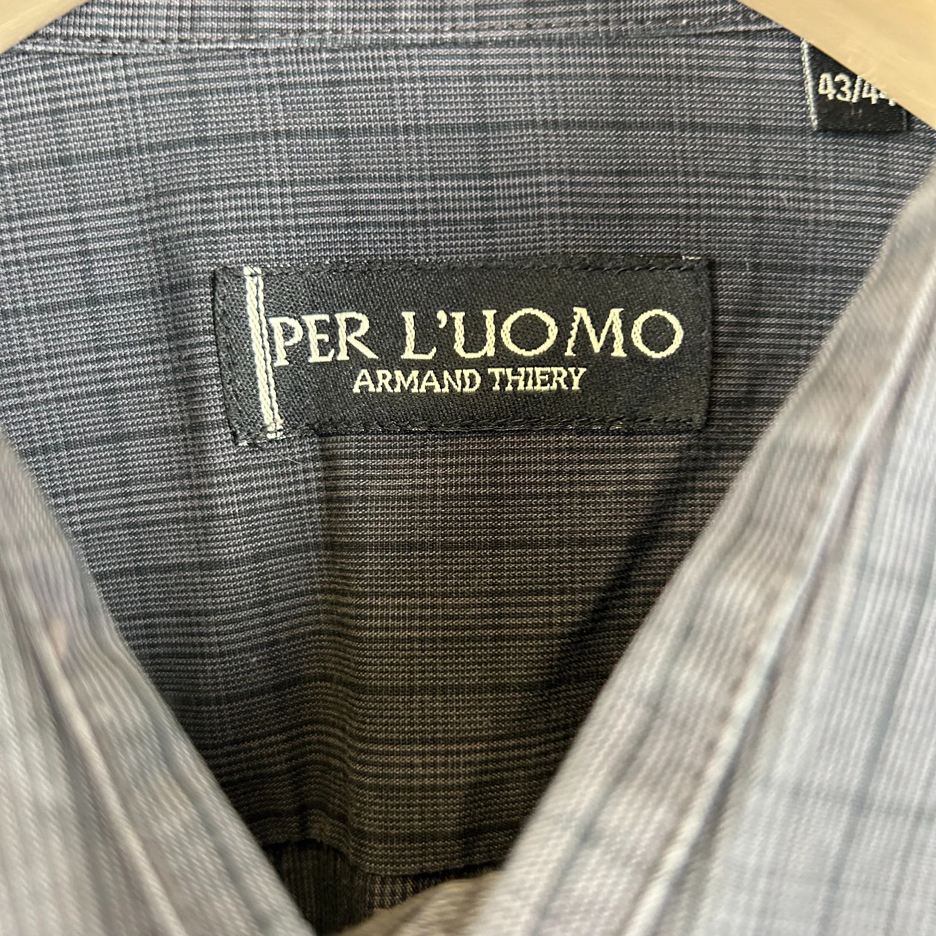 Per L'Uomo - Chemise gris foncé à carreaux - Taille 50 - Photo 3