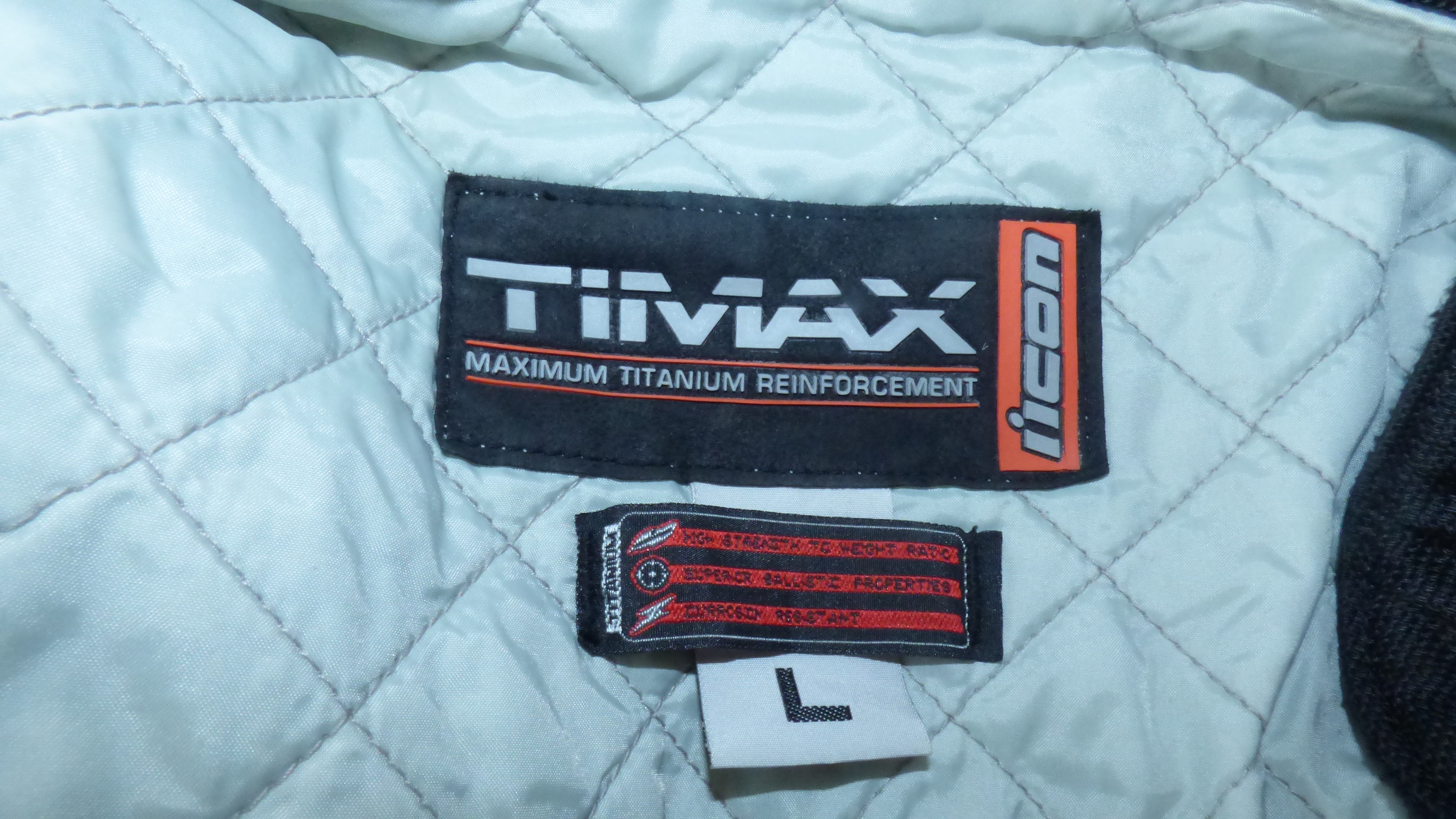 Voir photo 5 de Veste de moto homme ICON TIMAX TITANIUM Taille L Veste de moto homme ICON TIMAX TITANIUM Taille L - Vue 5 -