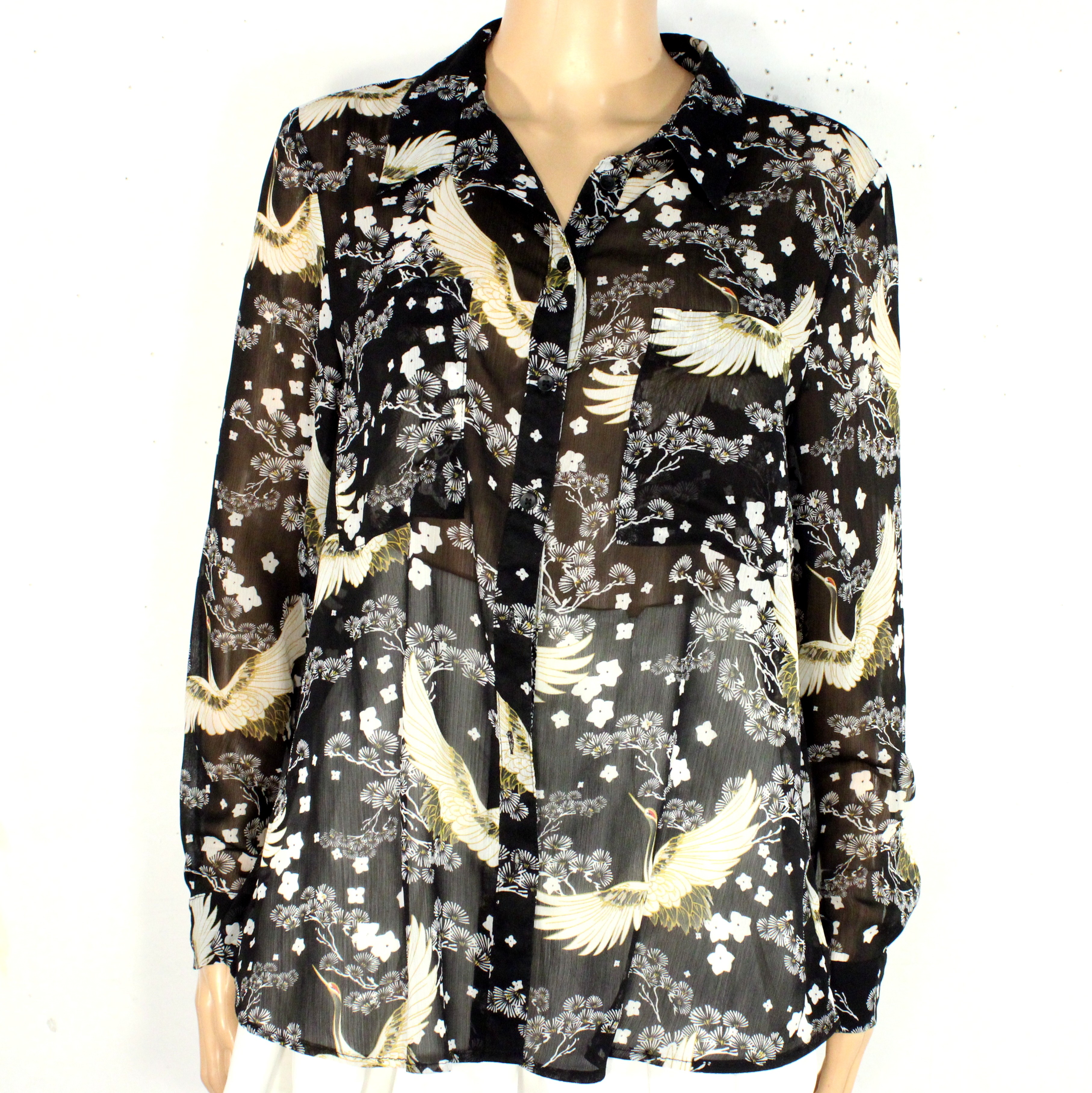 Chemise Noire & Blanche PROMOD Estimée Taille Unique - Photo 2