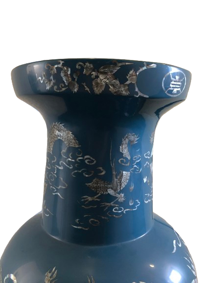 Vase bleu moderne Phan Van Rong - Photo 5