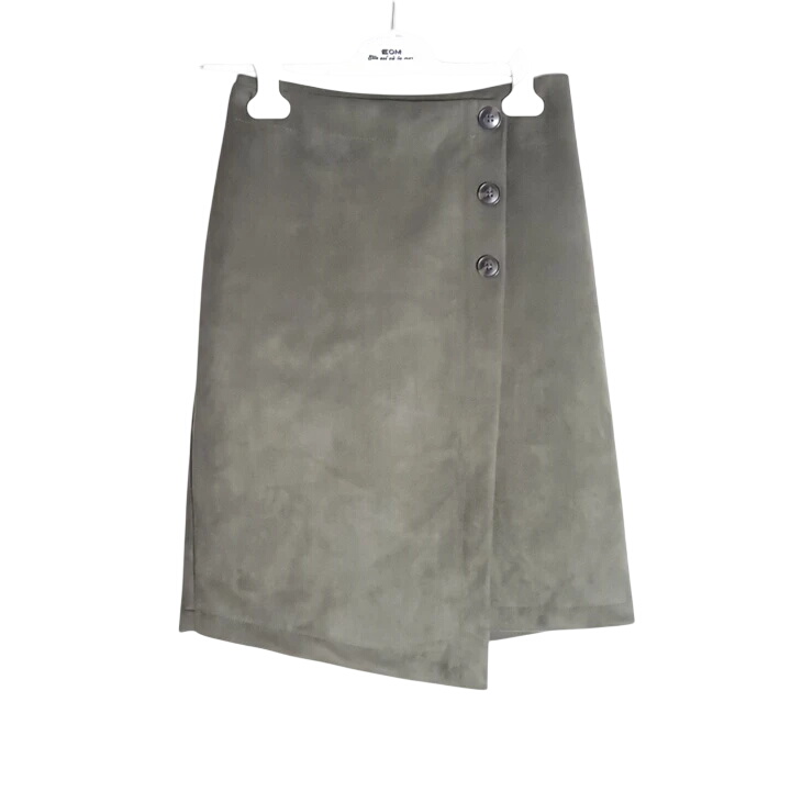 Jupe kaki suedine - taille 38 - Cache Cache - Modalova