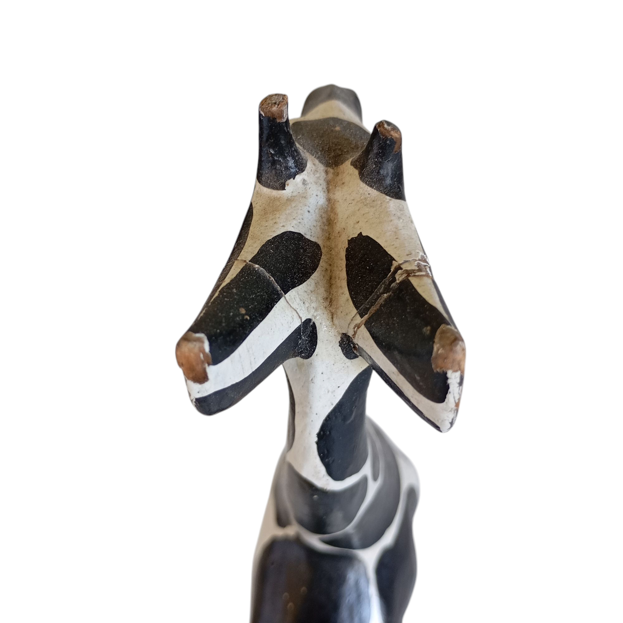 Lot de deux statues en bois 