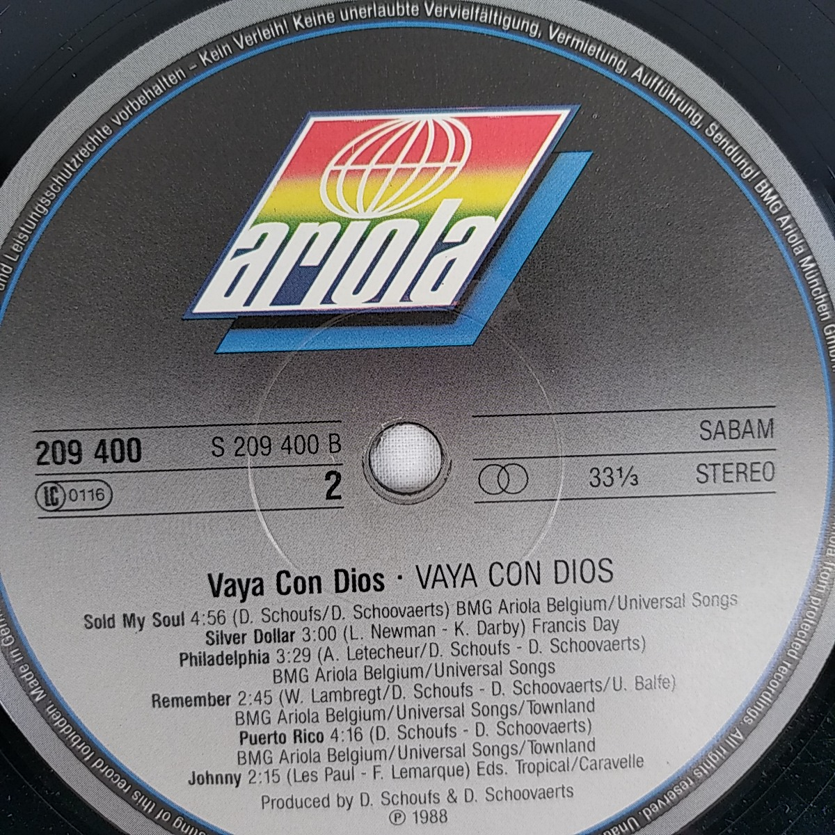 Album vinyle 33T Vaya con dios - Vaya con dios - Bon état - Vue 3 - 