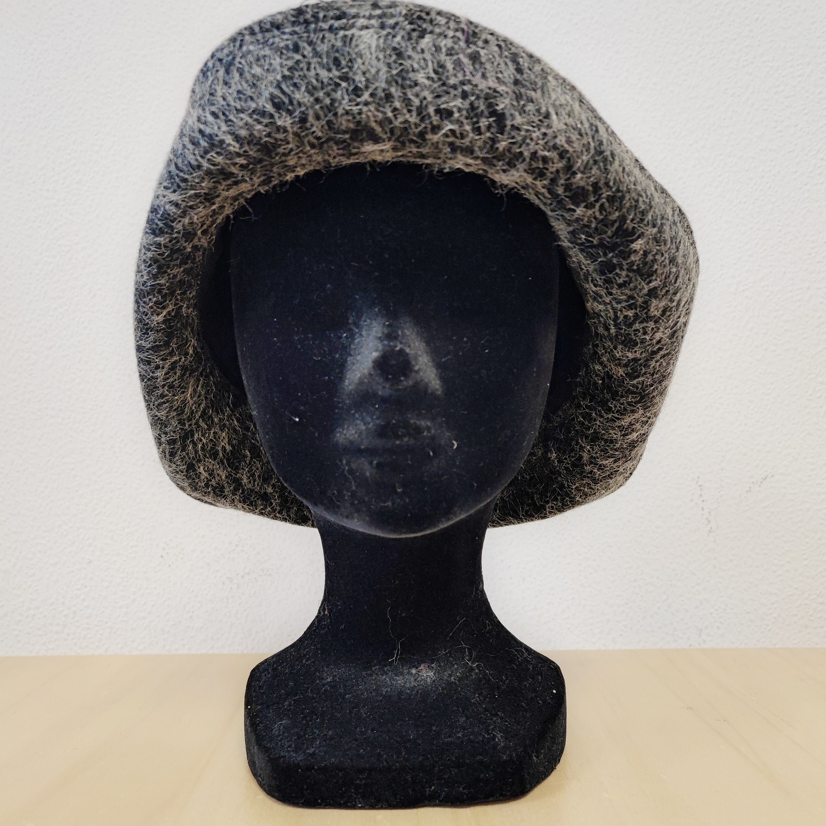 VINTAGE - Chapeau gris texturé - Femme - Photo 1