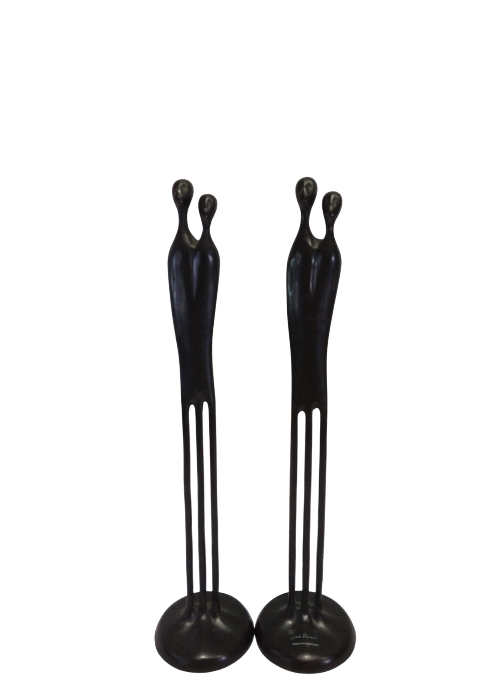 Lot de 2 sculptures en bronze, par Louise Hederström 