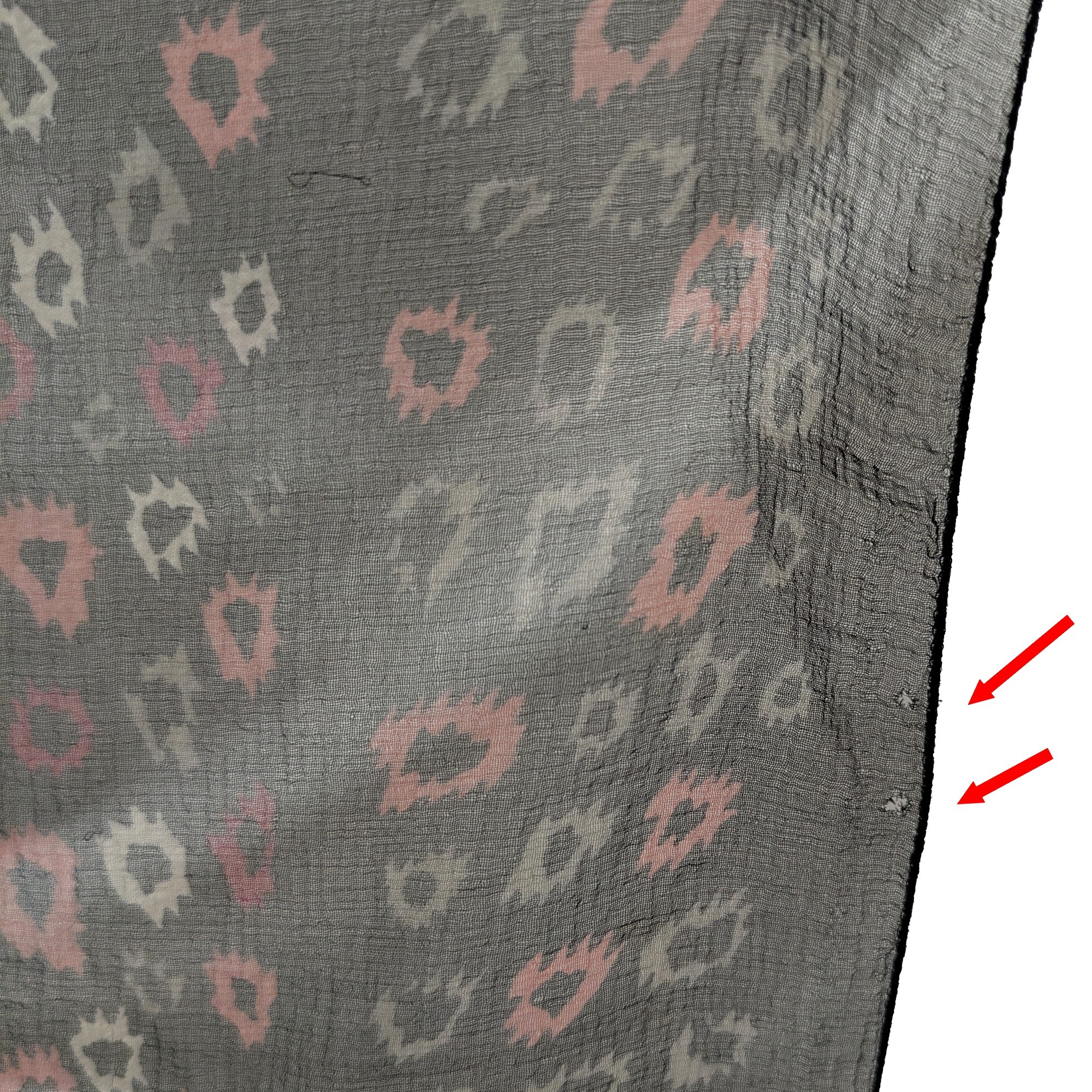 Foulard Christian Dior en mousseline de soie Imprimé graphique Carré vintage 62 x 65 cm - Photo 3