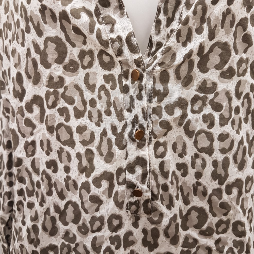 Blouse imprimé animal - BLEU BONHEUR - Taille 50 - Photo 5