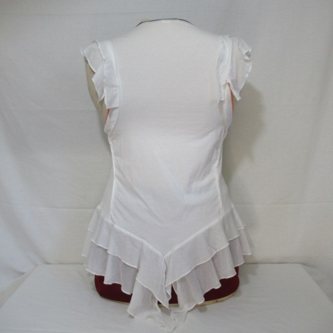 Voir photo 2 de HF26 - Débardeur à volants - DP Jeans - Taille 44 HF26 - Débardeur à volants - DP Jeans - Taille 44 Bon état - Vue 2 -