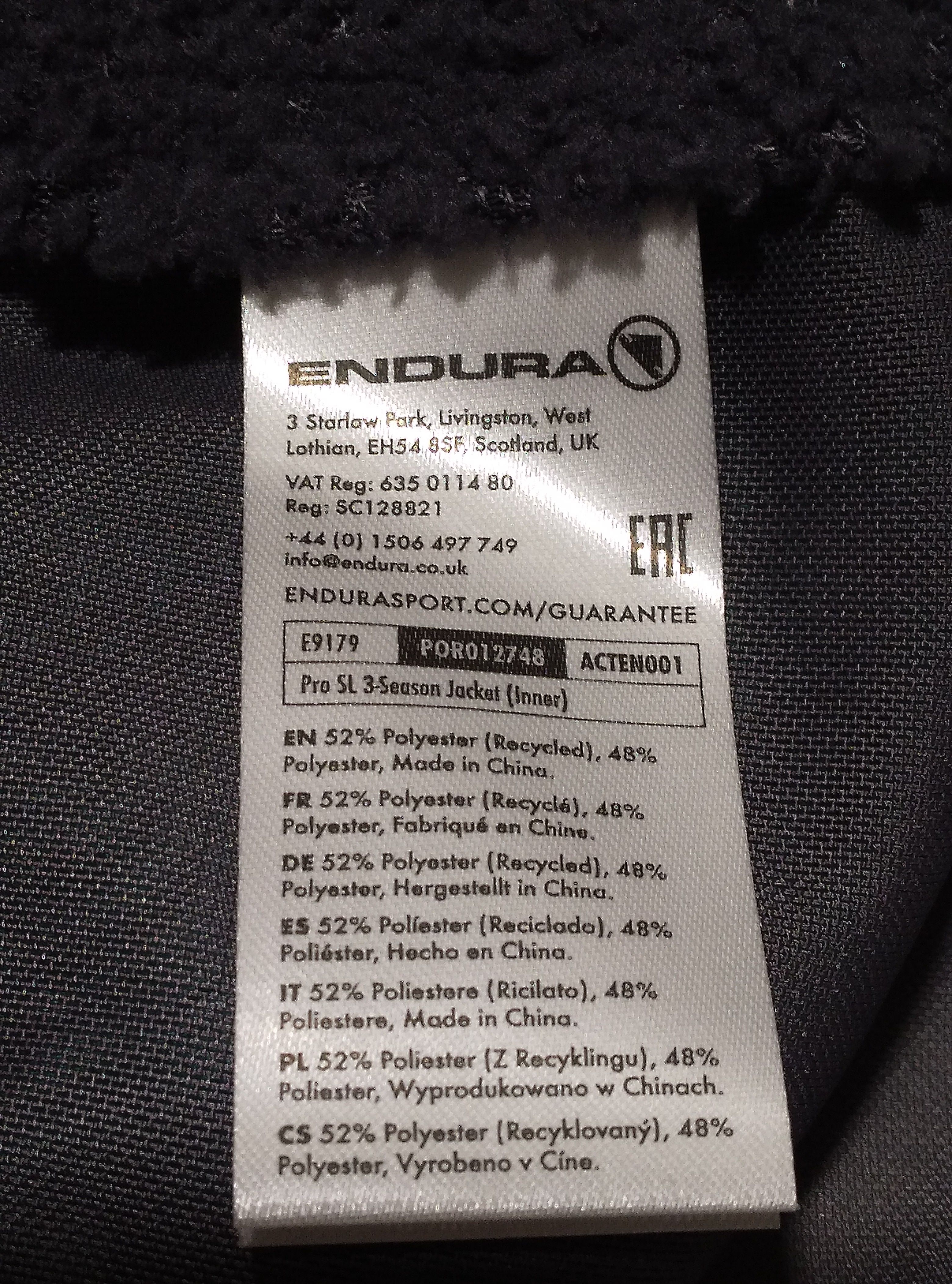 Veste pro 3 saisons"aqua", Endura pro SL - XS Comme neuf - Vue 6 - 