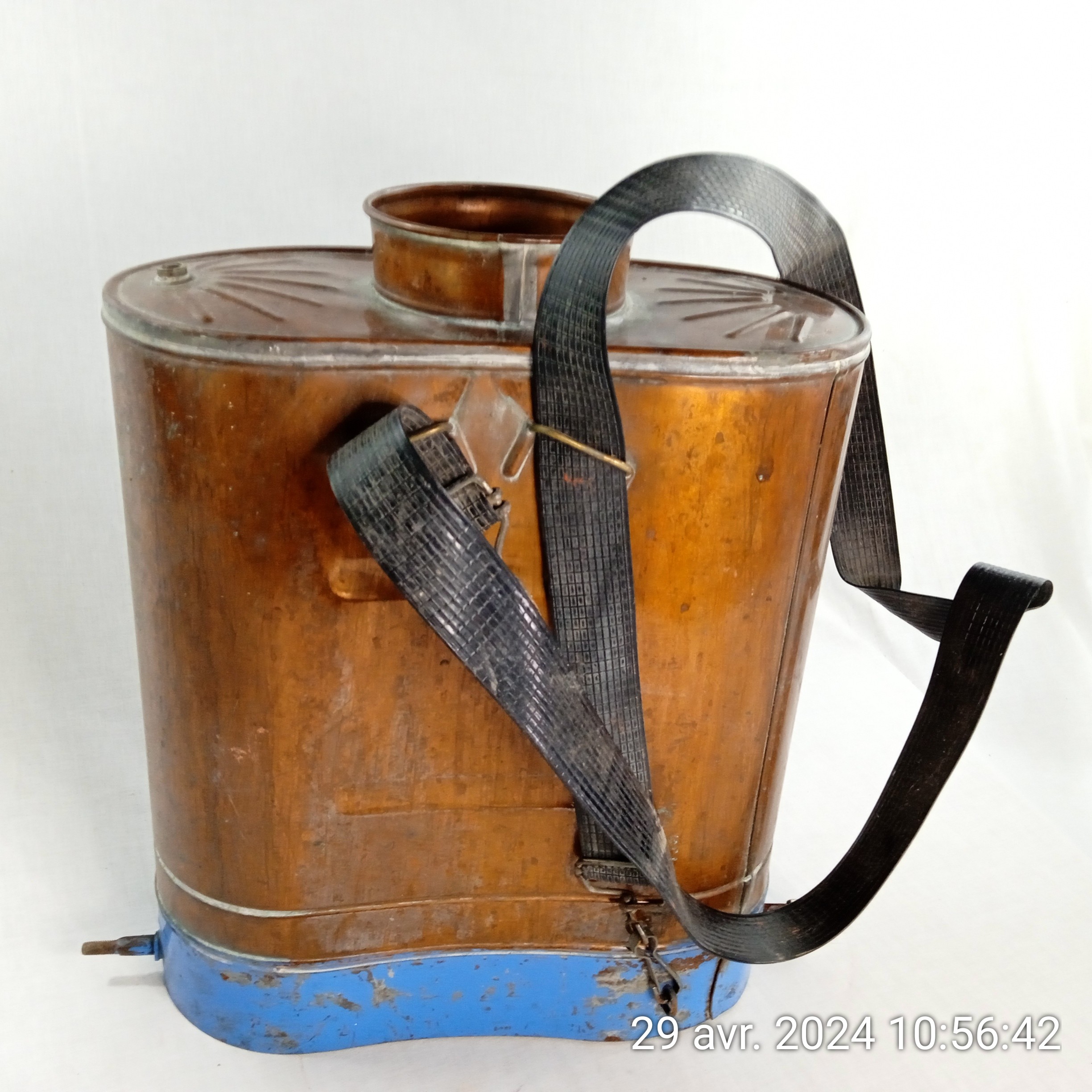 Ancien Pulvérisateur à dos P.PERRAS en cuivre  - Photo 2