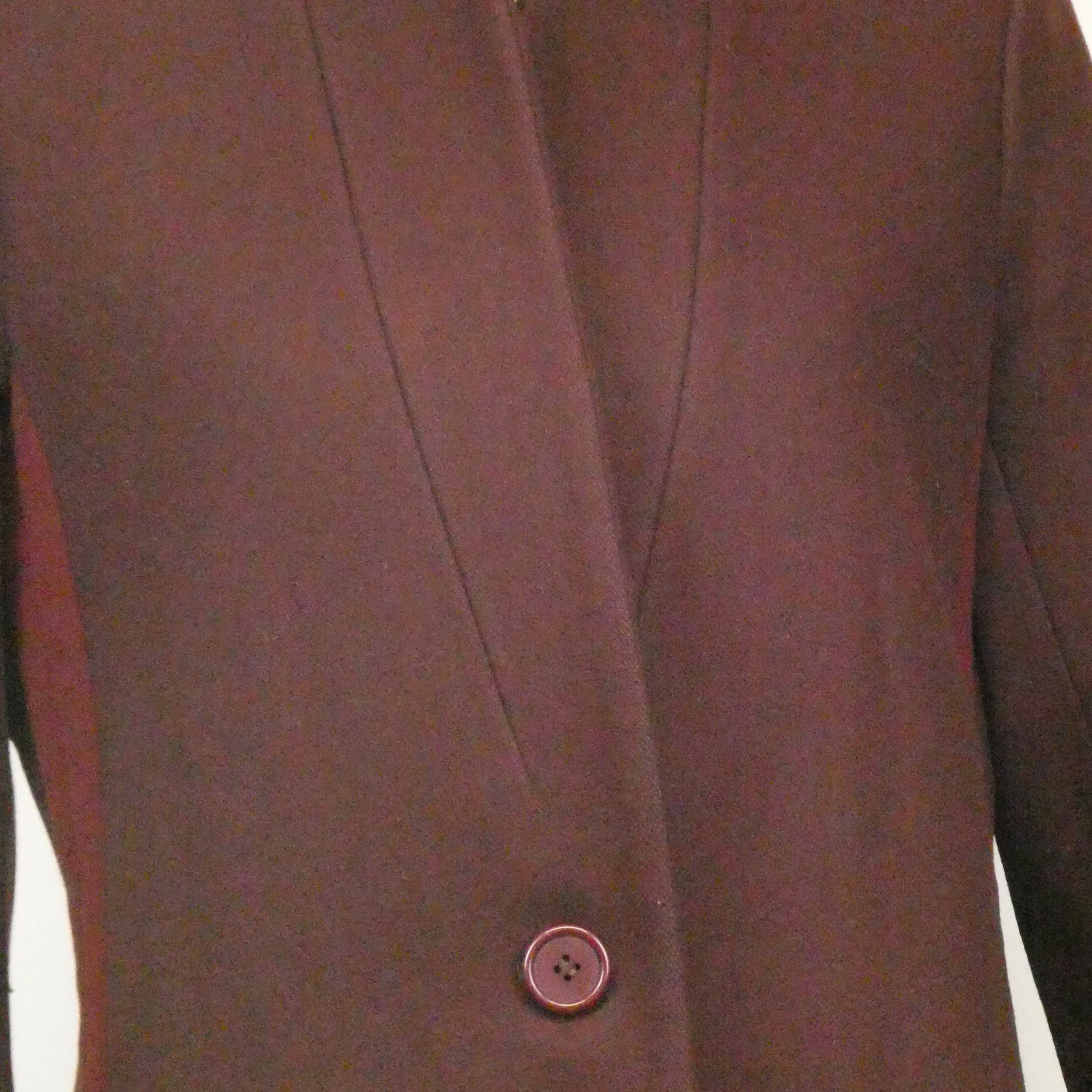 Maje Manteaux bordeaux en laine vierge - taille 40 - Photo 2