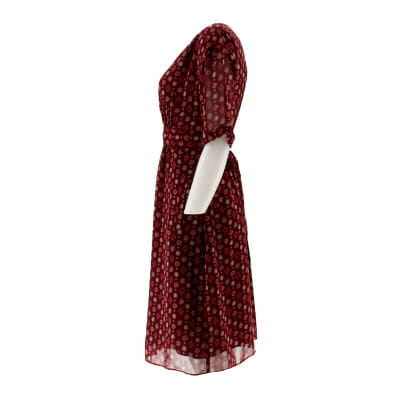 Robe bordeaux imprimée - Femme - 1.2.3 PARIS - Taille 40 - Photo 2