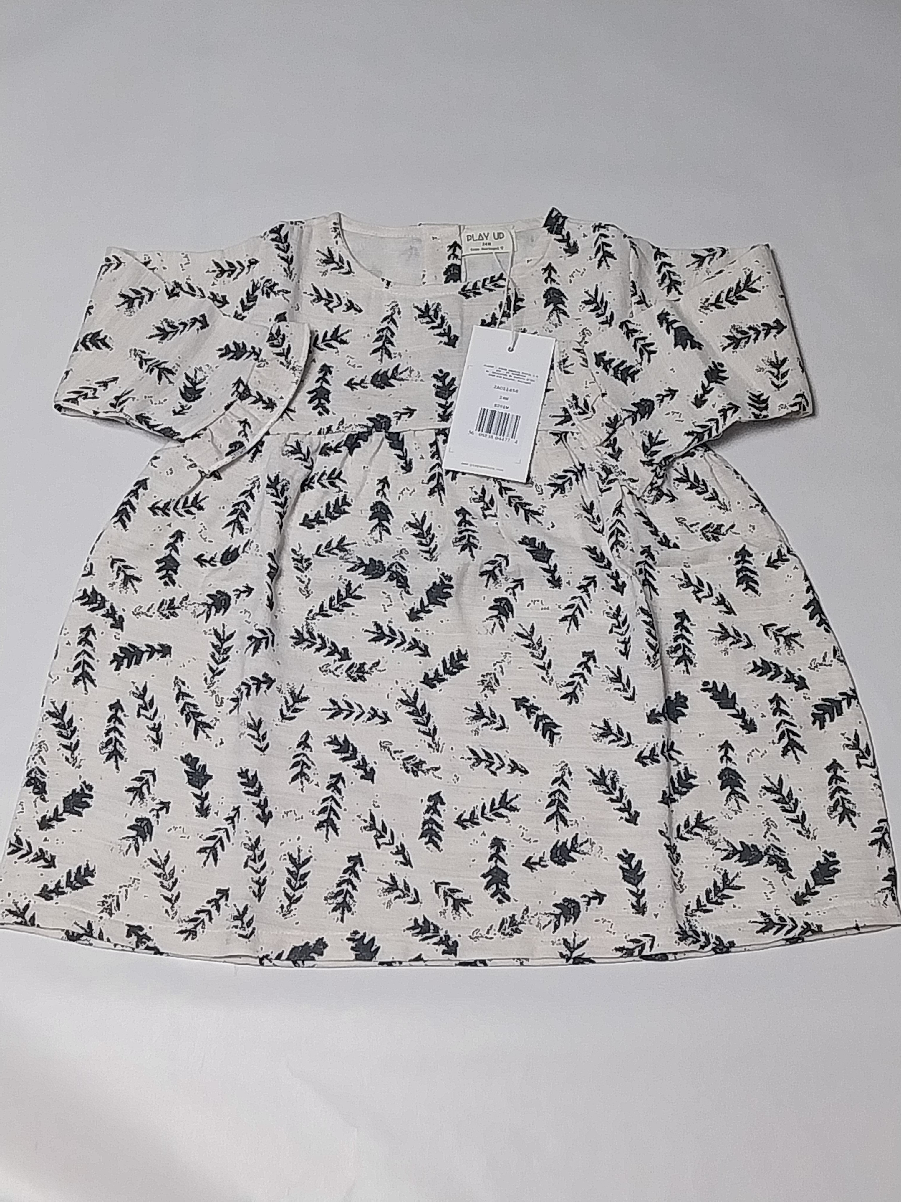  - Play up 24m robe blanche enoir motif fleur  - Photo 0