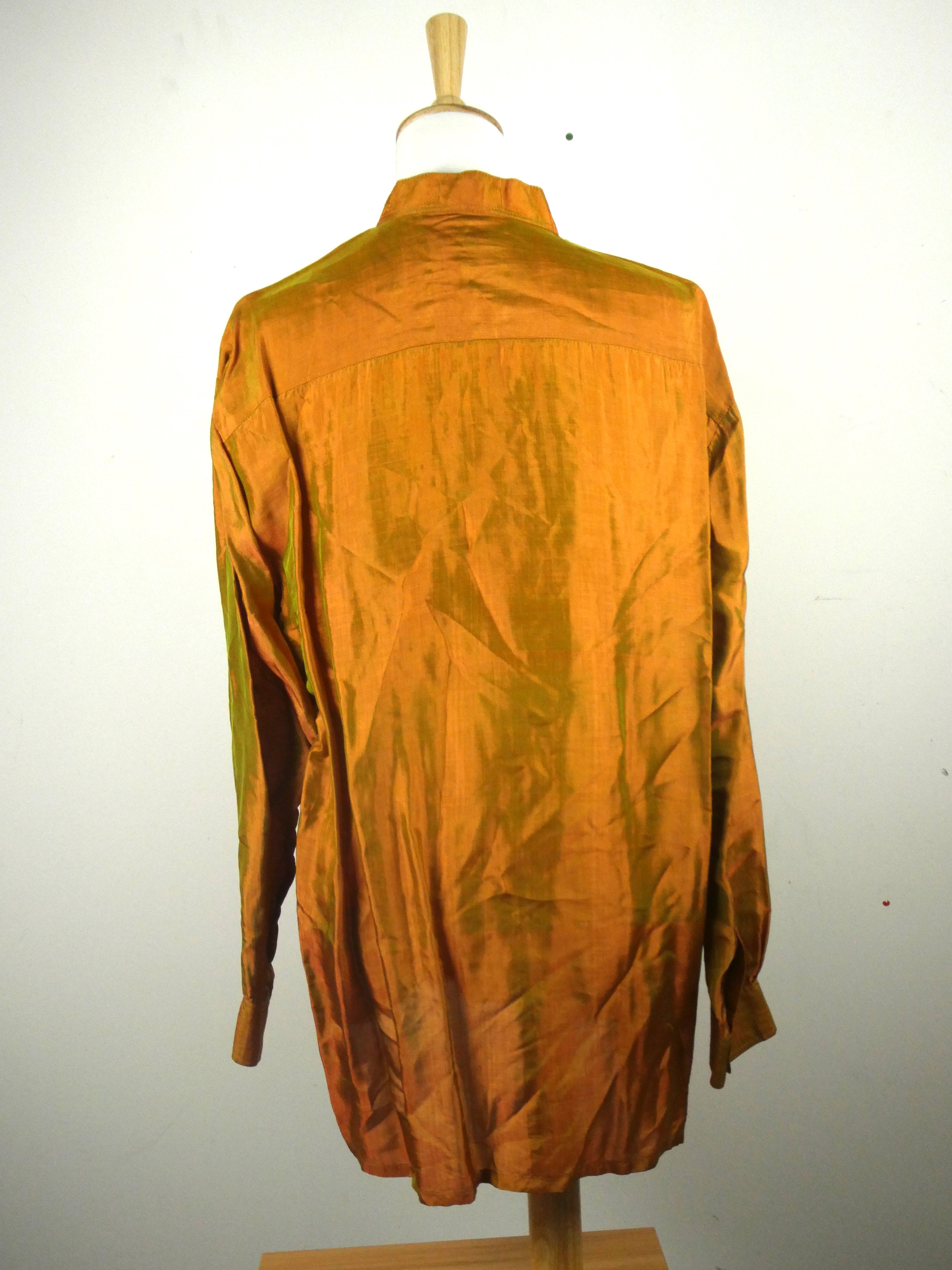 Sytan chemise manches longues encolure mao effet irisé - Taille XL - Photo 2