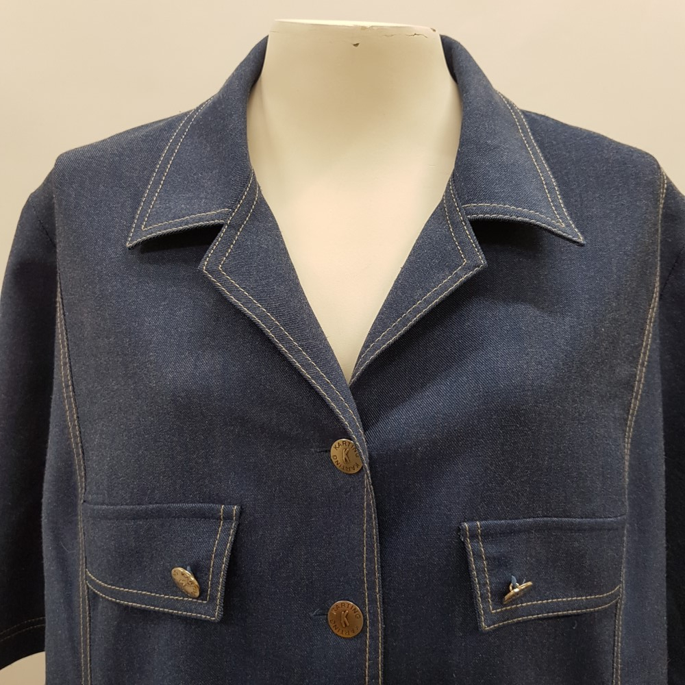 Robe imitation denim bleue - KARTING - Taille 48 - Photo 5