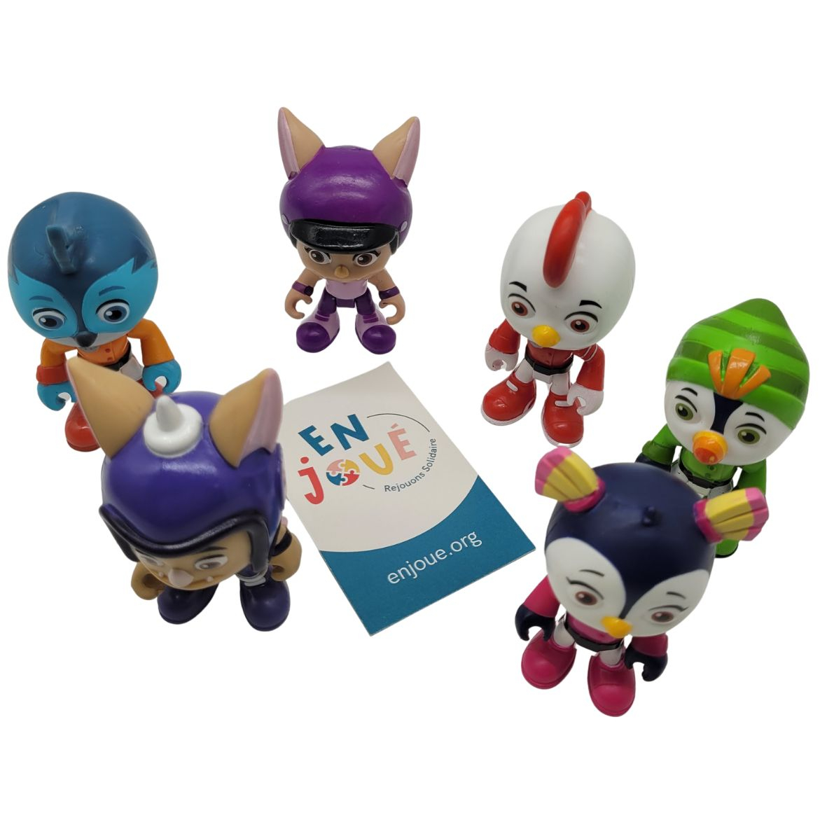 Lot des 6 Figurines - Top Wing Swift, Betty, Rod, Baddy, Penny et Brody 8 cm - Hasbro - Dès 3 ans. Bon état - Vue 3 - 