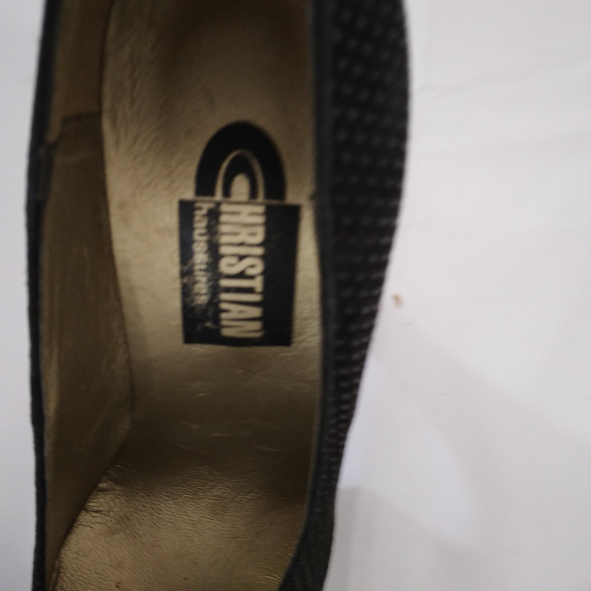 Escarpins noir paillettes, Quille, Christian chaussures - 36 1/2 Comme neuf - Vue 4 - 