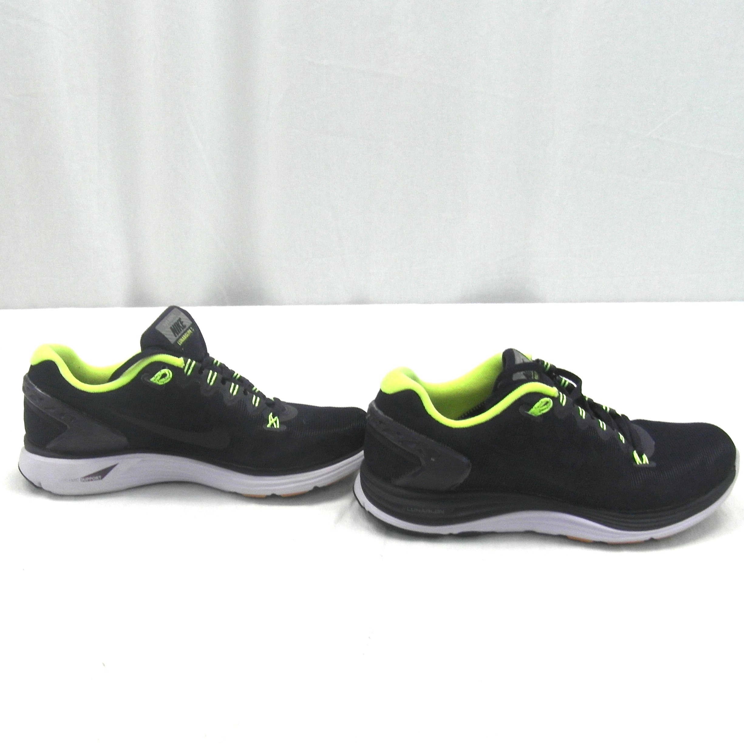 Baskets de running violettes foncé et jaune fluo Nike lunarglide 5 taille 37,5 - Photo 3