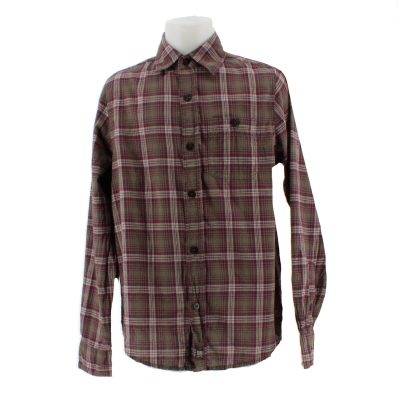 Chemise kaki et violette à carreaux - garçon - E-bound - taille 12ans - Photo 0