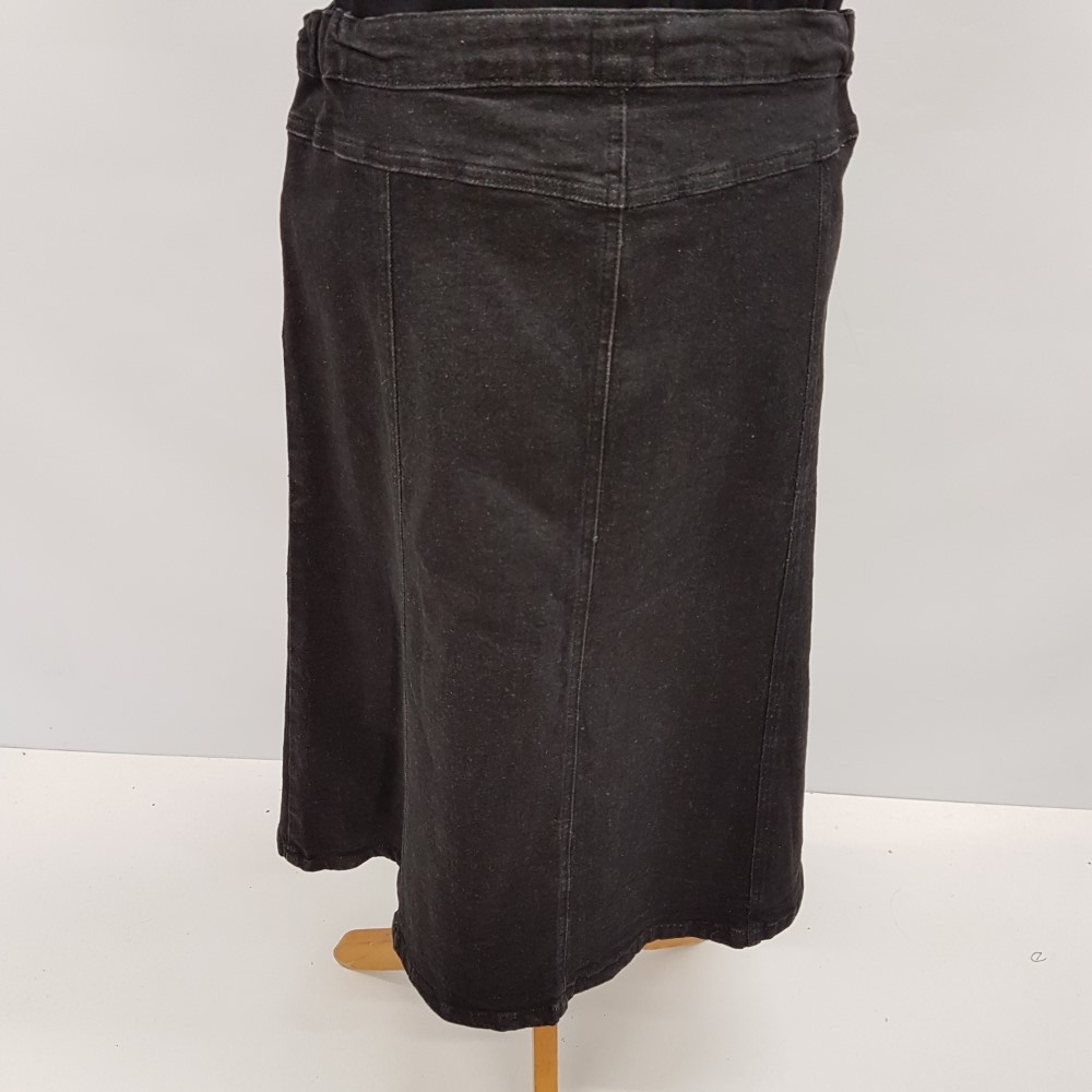 Jupe en jean trapèze noire - BLEU BONHEUR - taille 42 Très bon état - Vue 3 - 