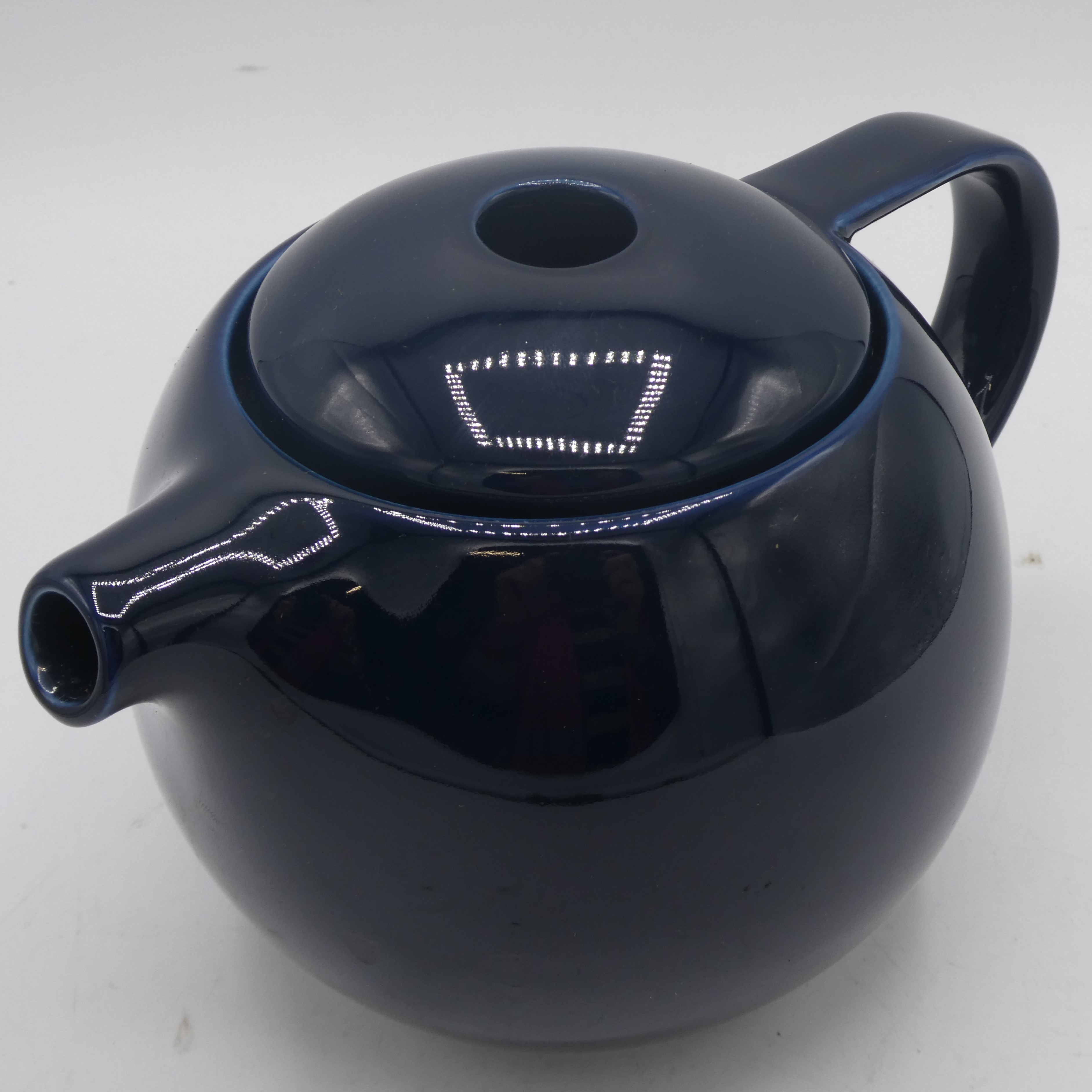 London Pottery Farmhouse Théière Avec Infuseur, En Céramique, Bleu Cobalt, 2 Tasses (600 Ml