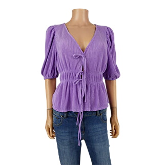 Blouse violette imprime - taille M - MNG - Modalova