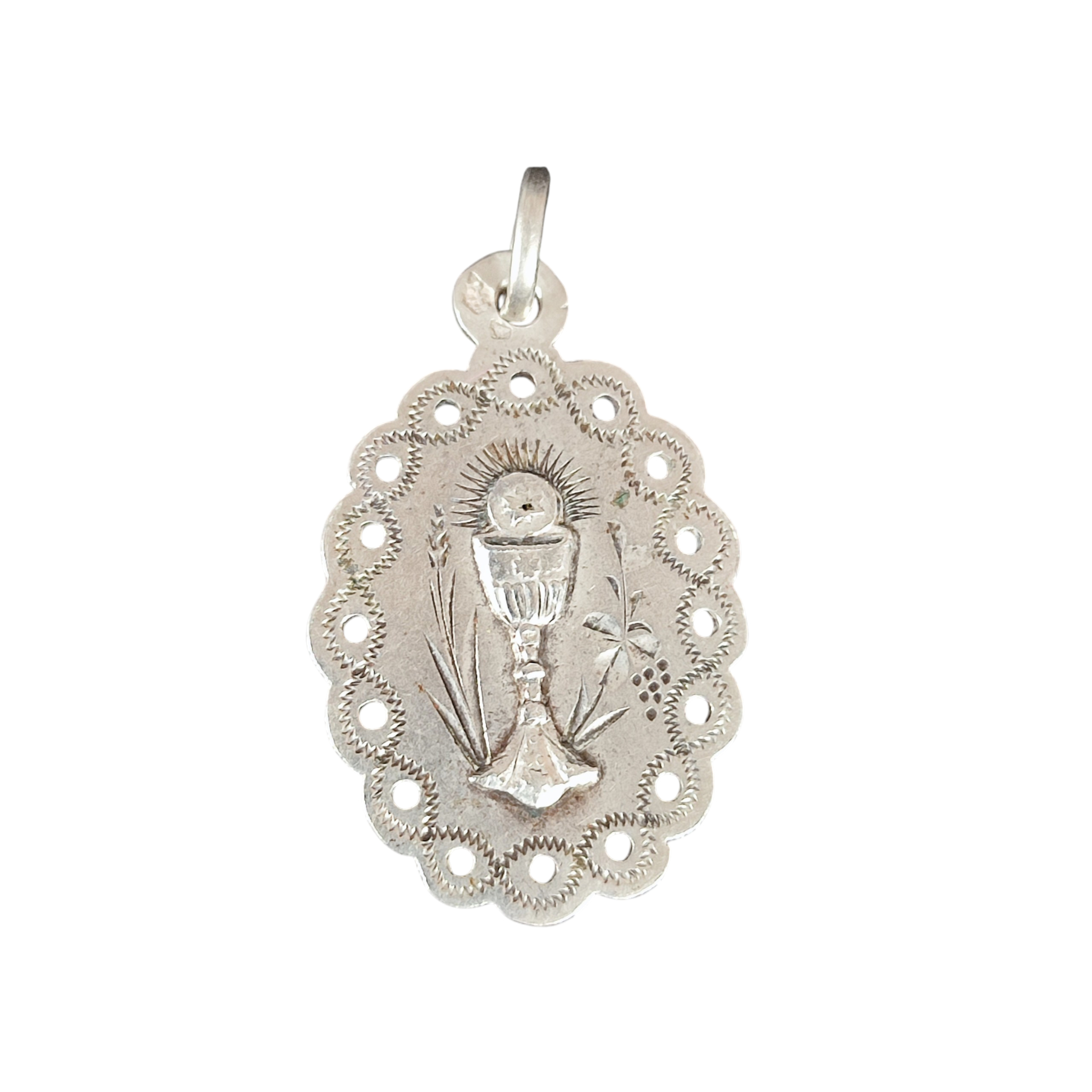 Voir photo 4 de Lot de 2 médailles Art Nouveau en argent 800/000 (poinçon sanglier) Lot de 2 médailles Art Nouveau en argent 800/000 (poinçon sanglier) Bon état - Vue 4 -