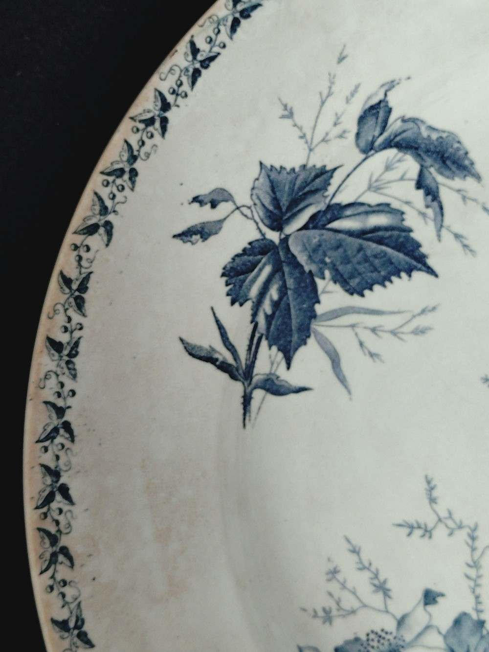 Voir photo 4 de Grande assiette plate ancienne Badonviller modèle mûre. Grande assiette plate ancienne Badonviller modèle mûre. Bon état - Vue 4 -