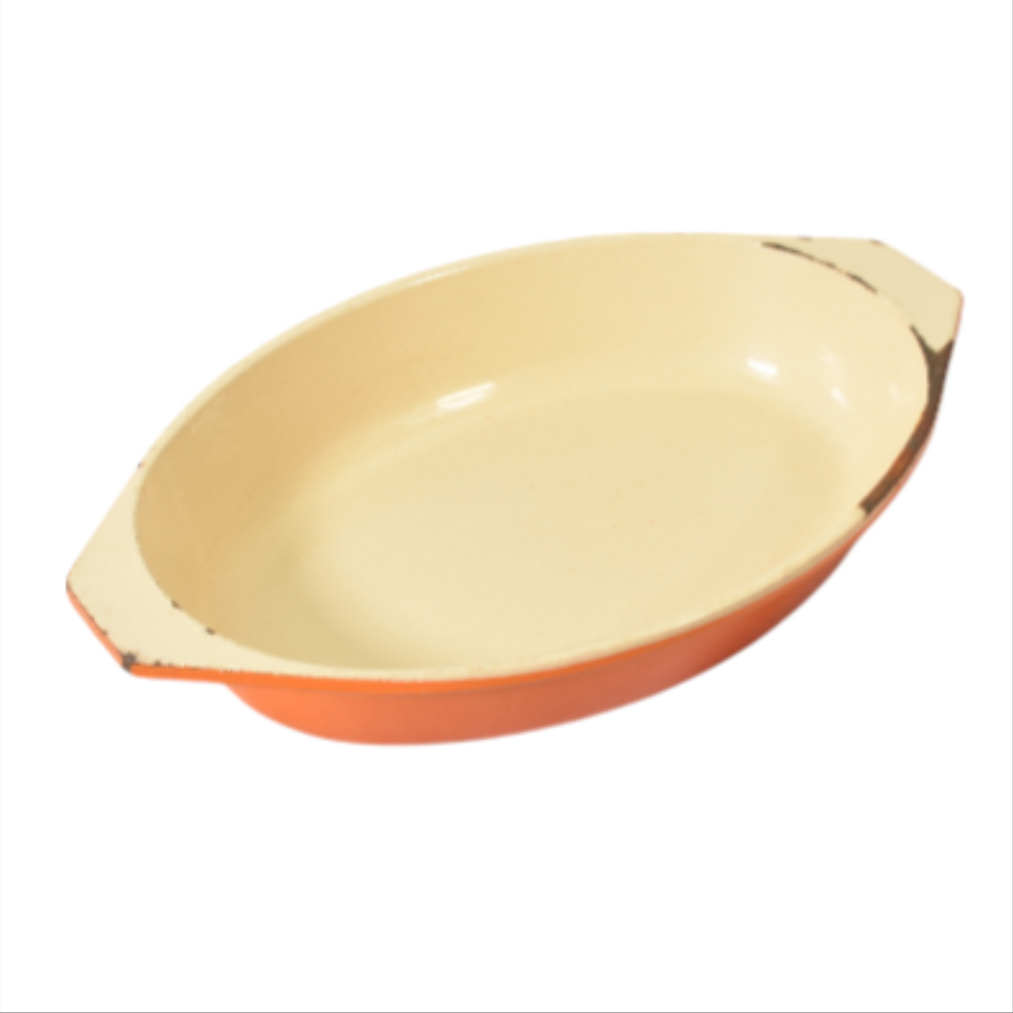 7 plats à gratin en fonte (taille moyenne - style Le Creuset) État correct - Vue 2 - 