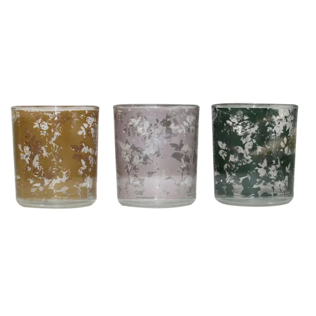 Lot de 3 photophores en verre - Photo 0