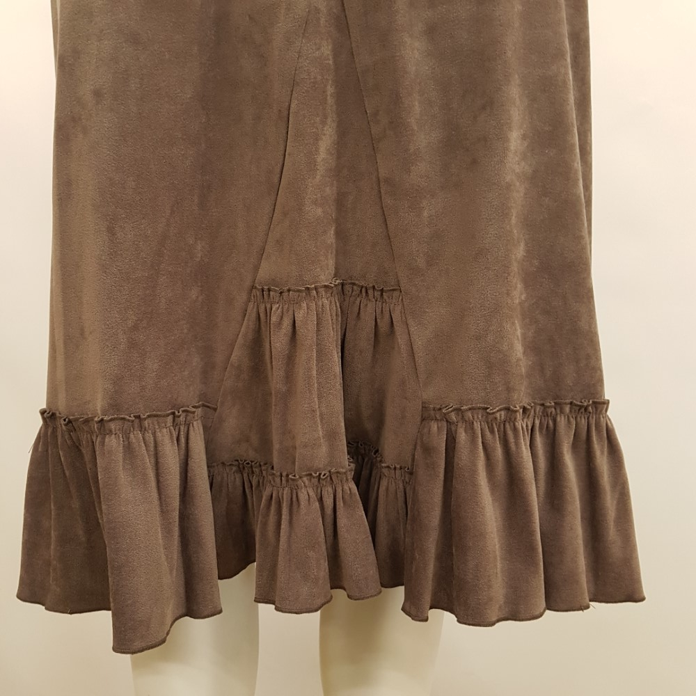 Jupe de fêtes à volants marron glacé - CELAIA - taille 42 - Photo 4