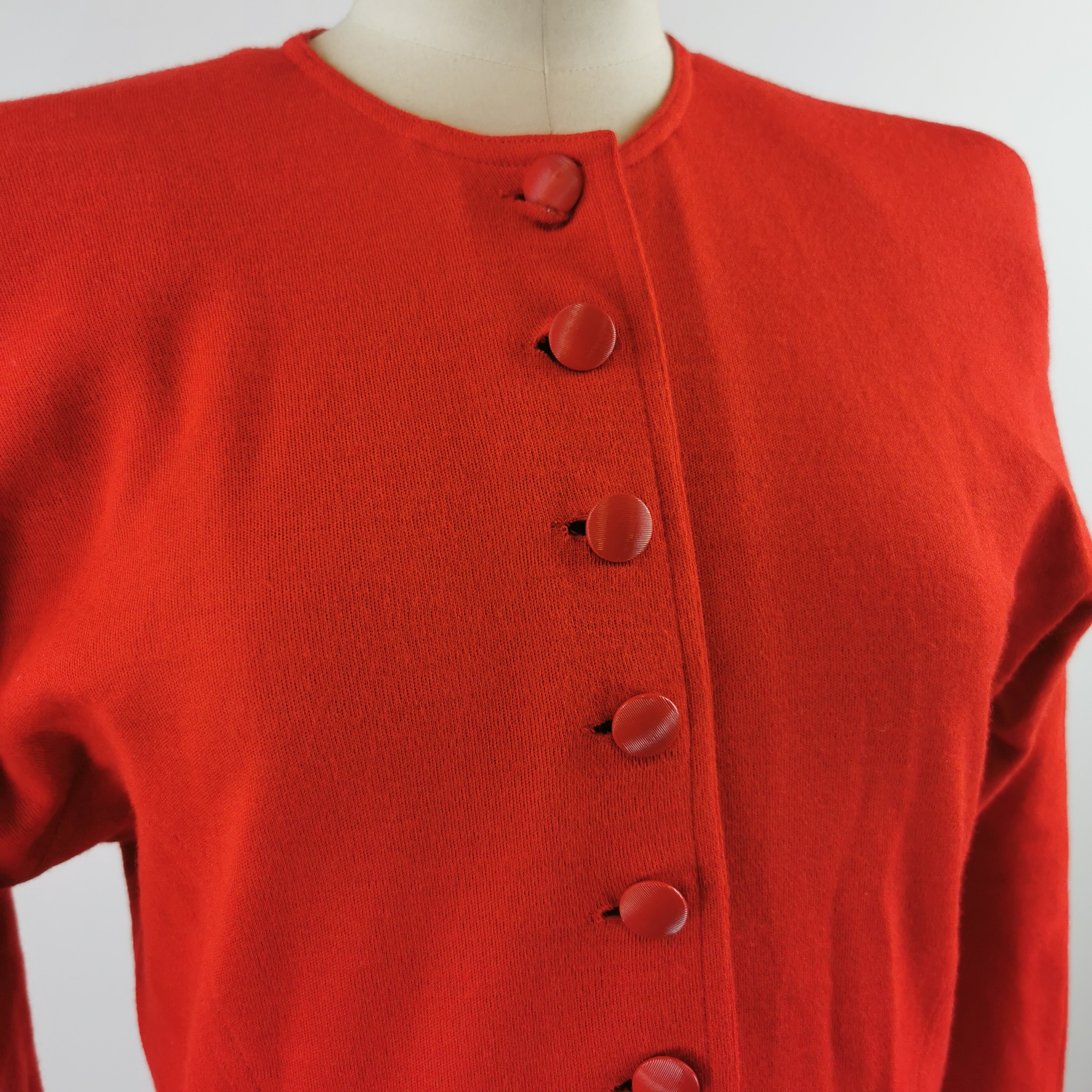 Robe longue boutonnée – Szenkovits Wien – Taille 38 (FR) – Rouge  - Vue 4 - 
