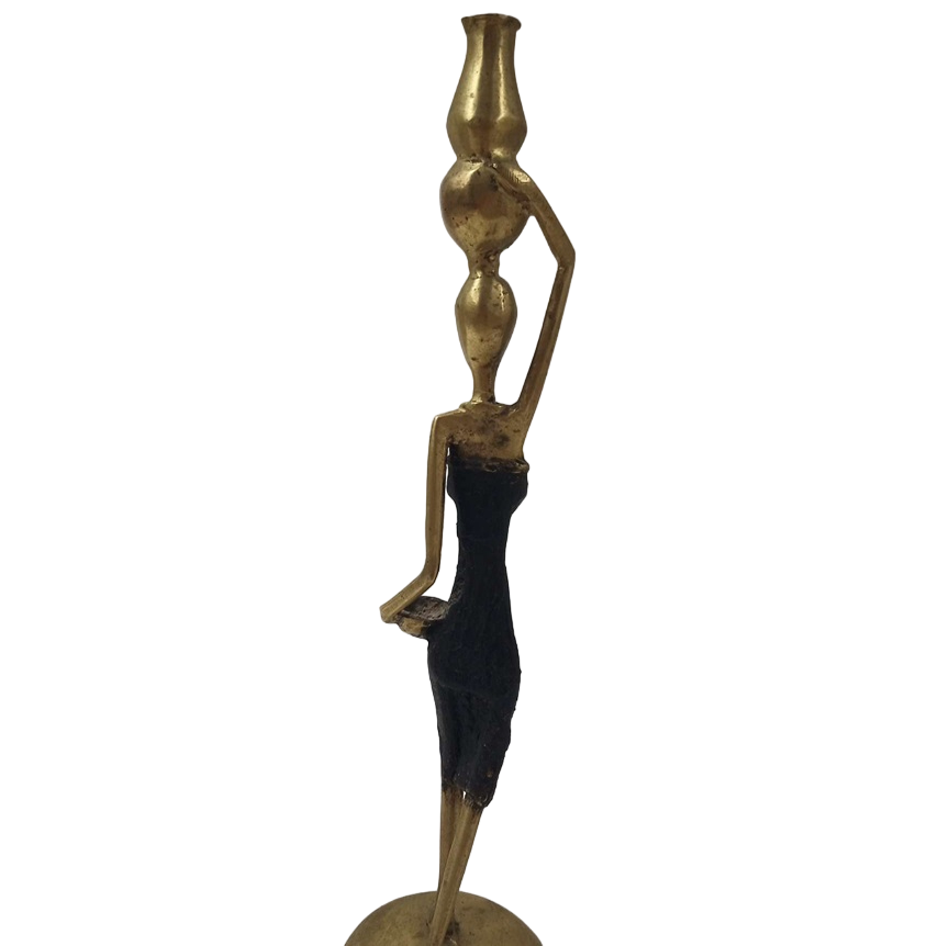 Statue de femme africaine en bronze. Très bon état -  reconditionné disponible sur Label Emmaüs