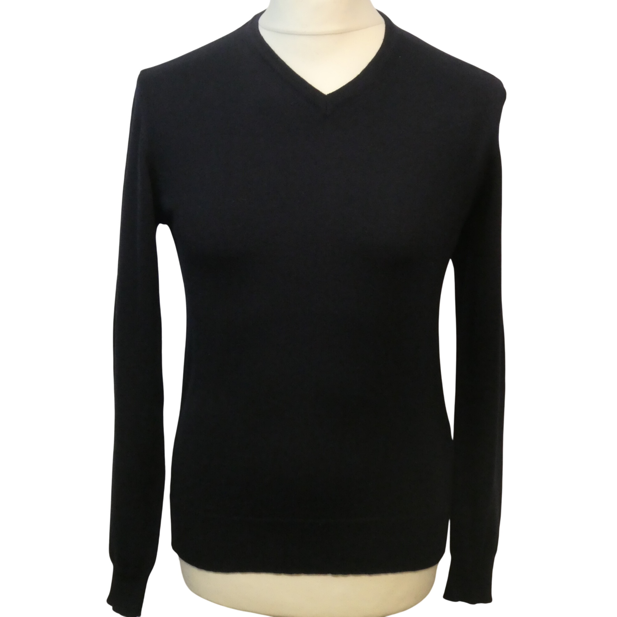 Pull en laine manches longues encolure V made in Italy - Taille M - Izac - Modalova
